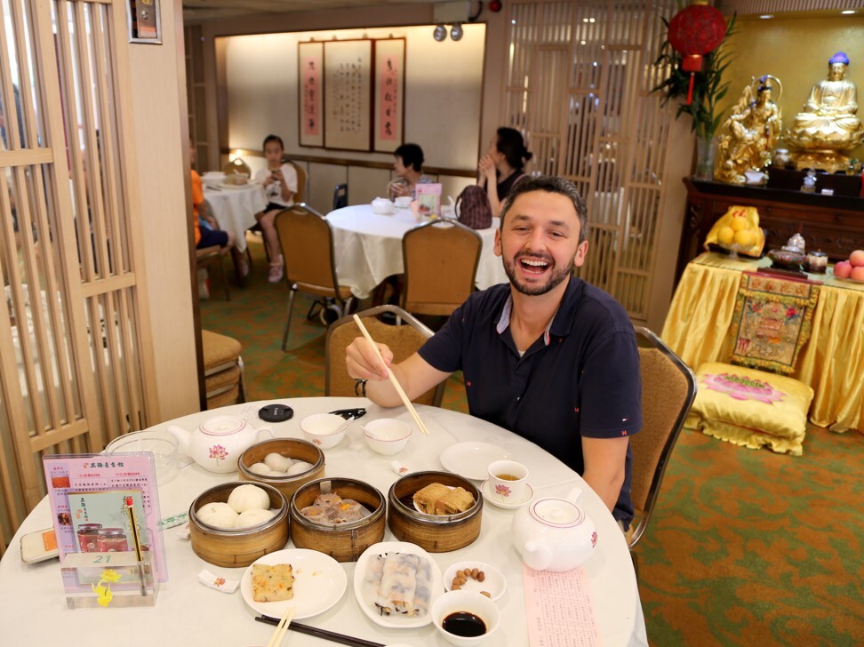 Herszberg enjoys dim sum in Hong Kong. Photo: Daniel Herszberg