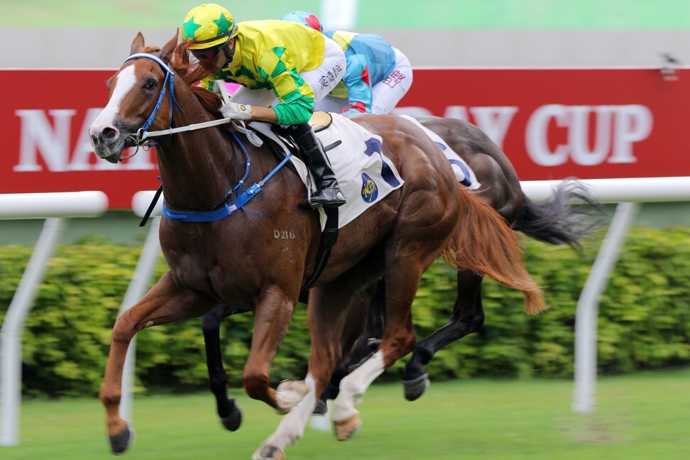 Sky Field wins at Sha Tin on Thursday.