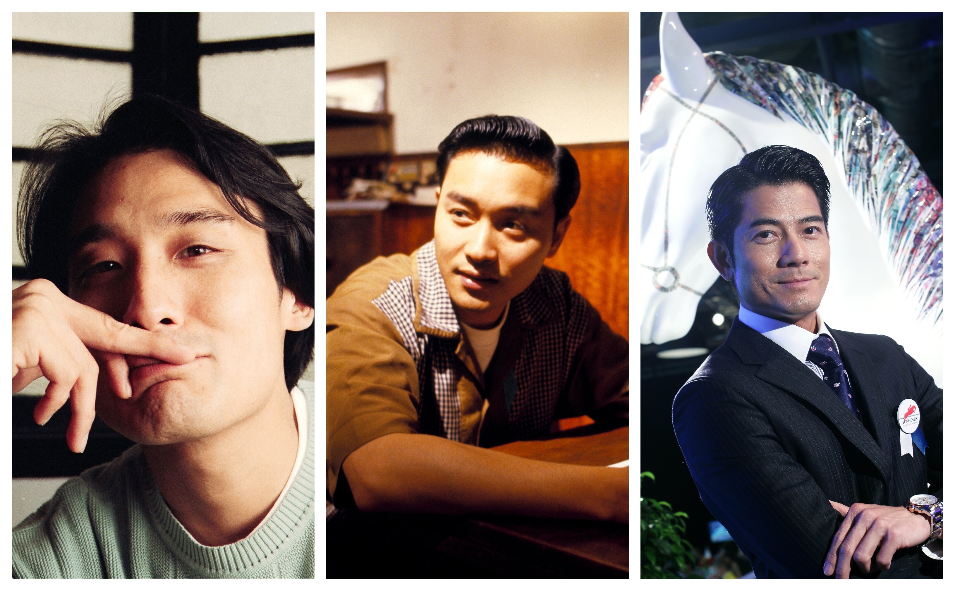 From left, Hong Kong screen idols Tony Leung Ka-fai, Leslie Cheung and Aaron Kwok. Photos: SCMP, In-Gear Films, SCMP