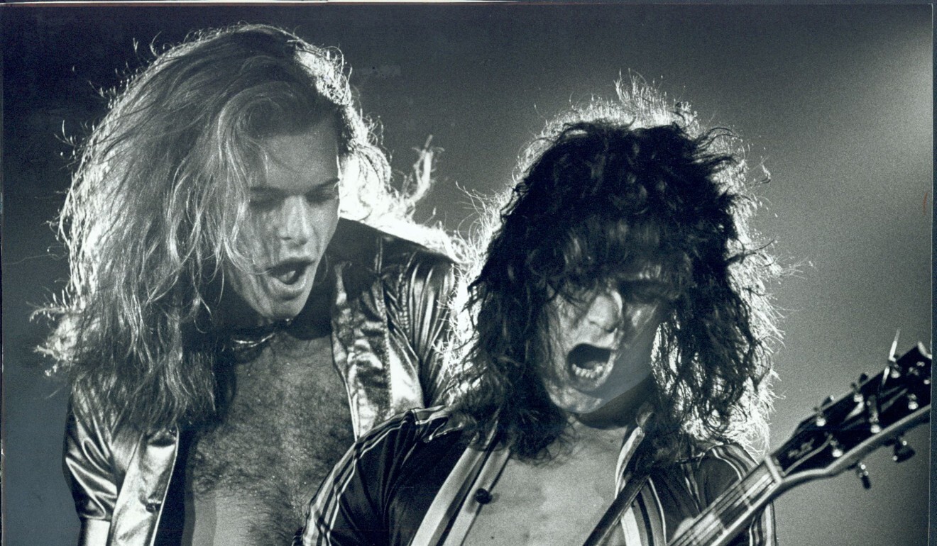 David Lee Roth and Eddie Van Halen perform in 1978. File photo: TNS