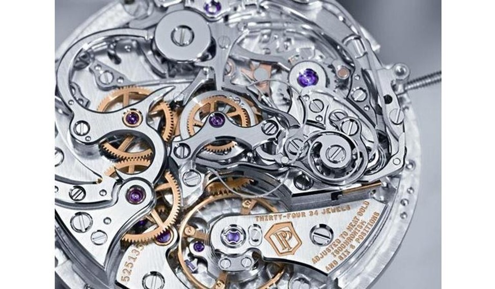 The detailed finishing of a Patek Philippe watch movement. Photo: Luxurylaunches