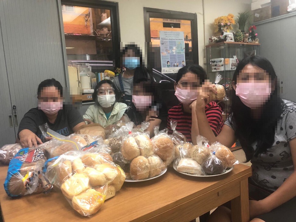 Some of the recipients of Kaye’s baking initiative. Photo: Breadline