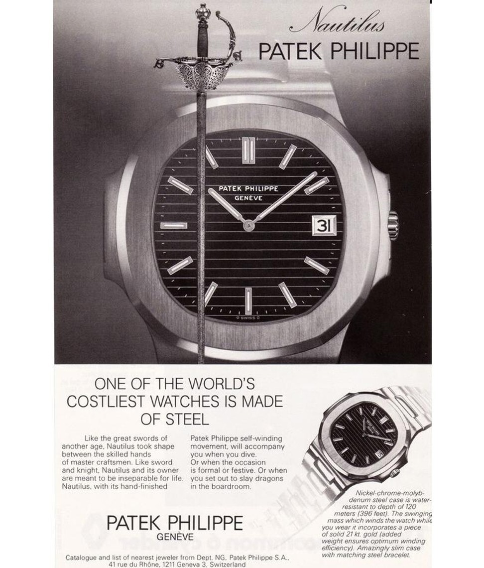 Patek Philippe’s ad campaign for the Nautilus. Photo: Luxurylaunches