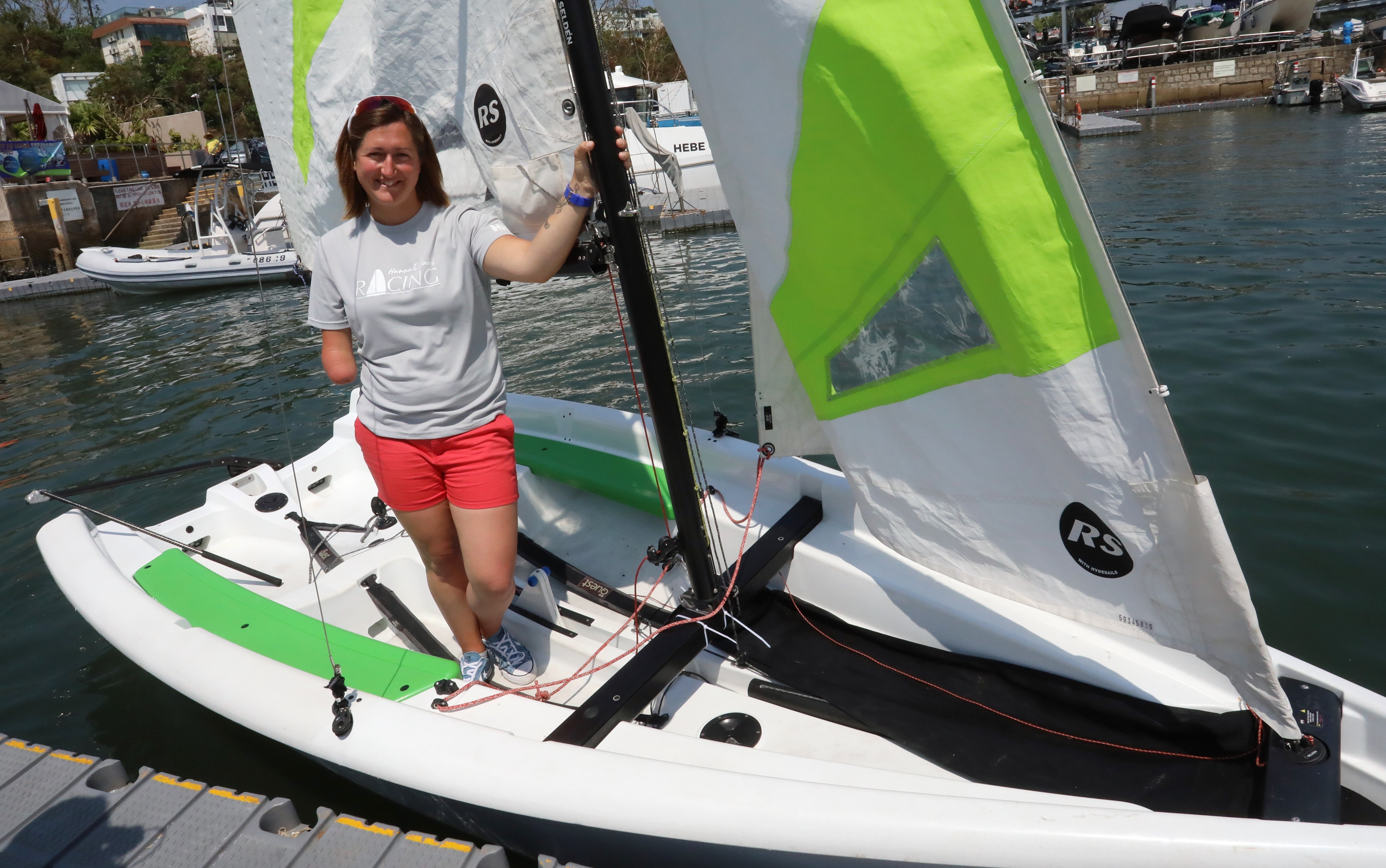 Four-time British Paralympian Hannah Stodel in Sai Kung during a visit to Hong Kong in 2018. Photo: Jonathan Wong
