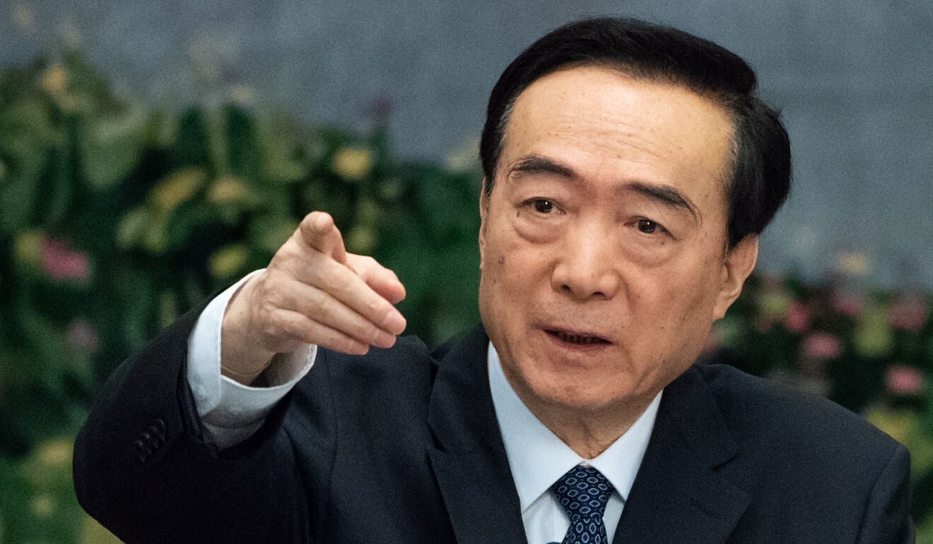 Chen Quanguo, the party boss of Xinjiang, has been sanctioned by the US. Photo: EPA-EFE