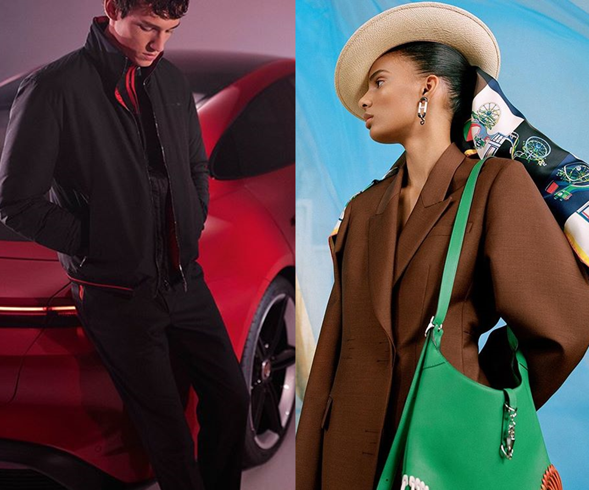 Porsche x Boss embark on a new collaboration while Hermès creates new jobs for artisans. Photo: @boss @hermes/Instagram