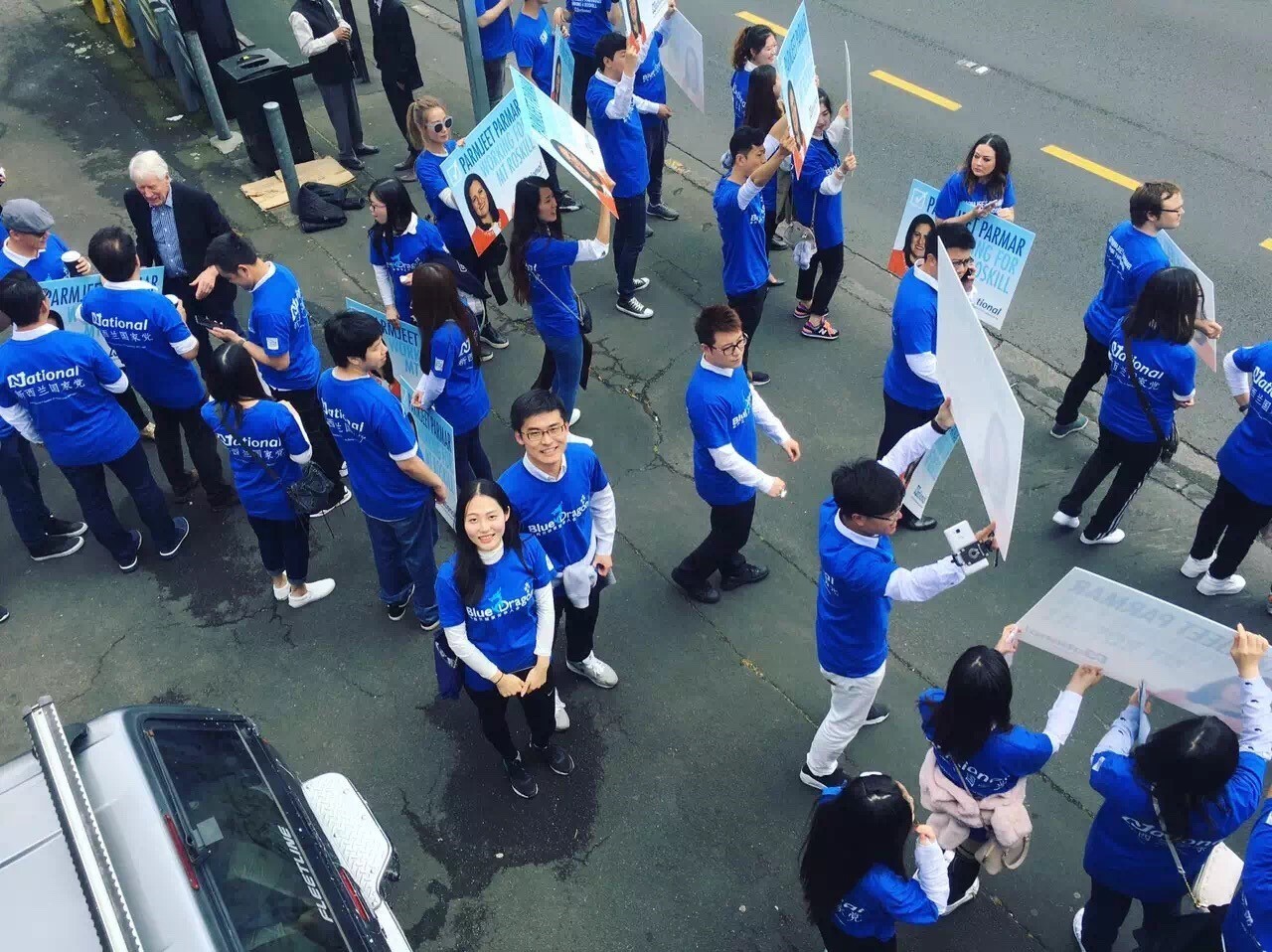 The Blue Dragons – a group of Chinese-New Zealand supporters of the centre-right National Party. Photo: Facebook