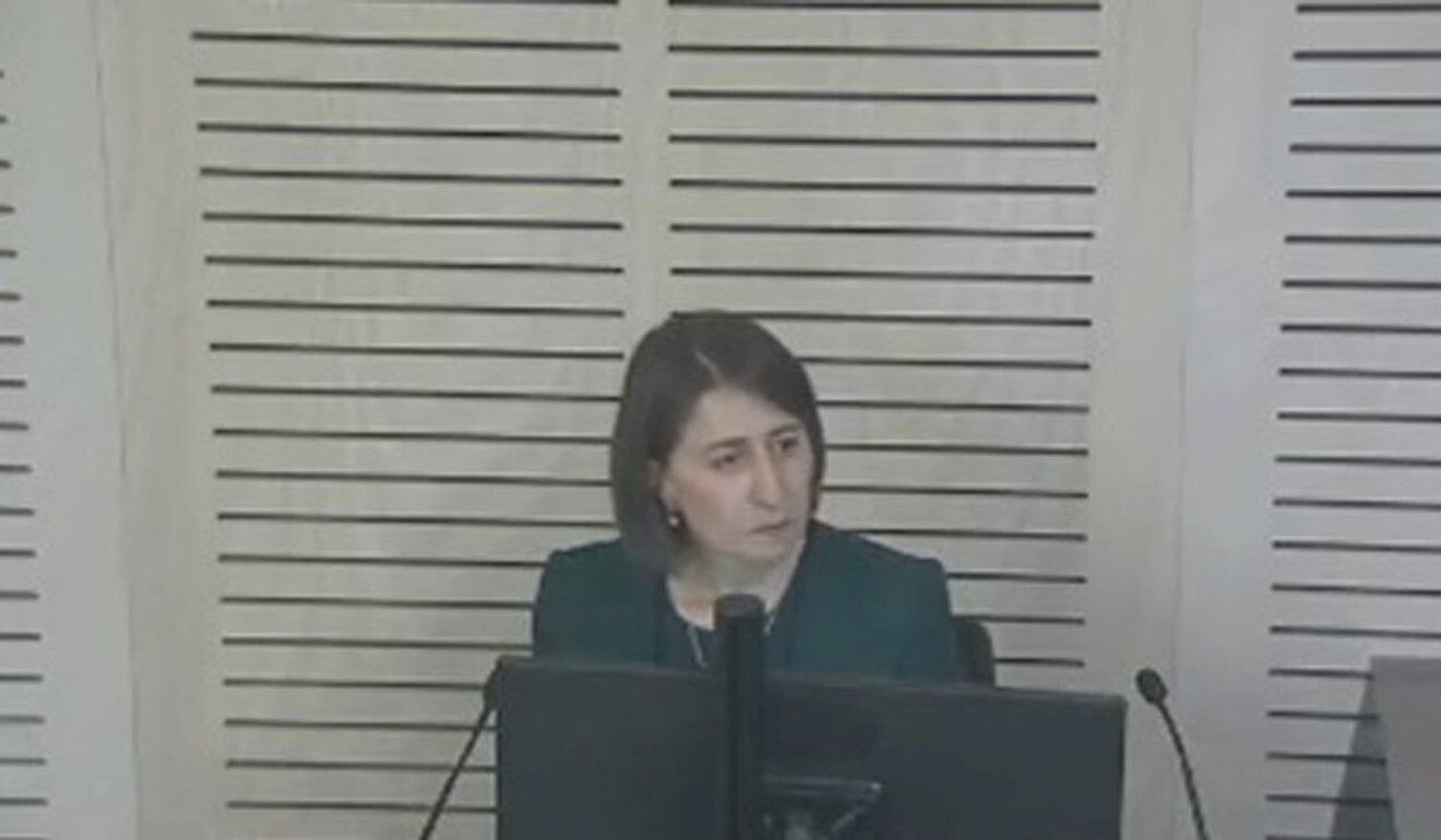 NSW Premier Gladys Berejiklian gives evidence during a corruption hearing. Photo: ICAC via Reuters