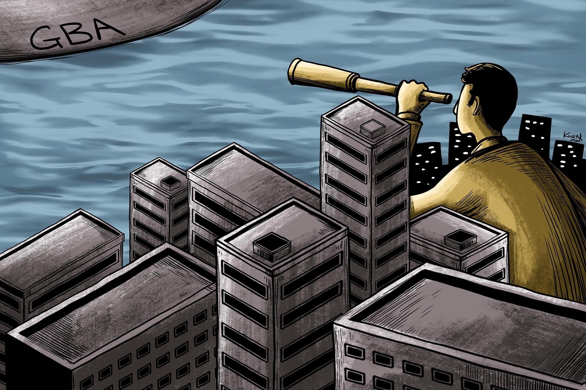 The Greater Bay Area may be the answer to Hong Kong’s land woes. Illustration: Kuen Lau