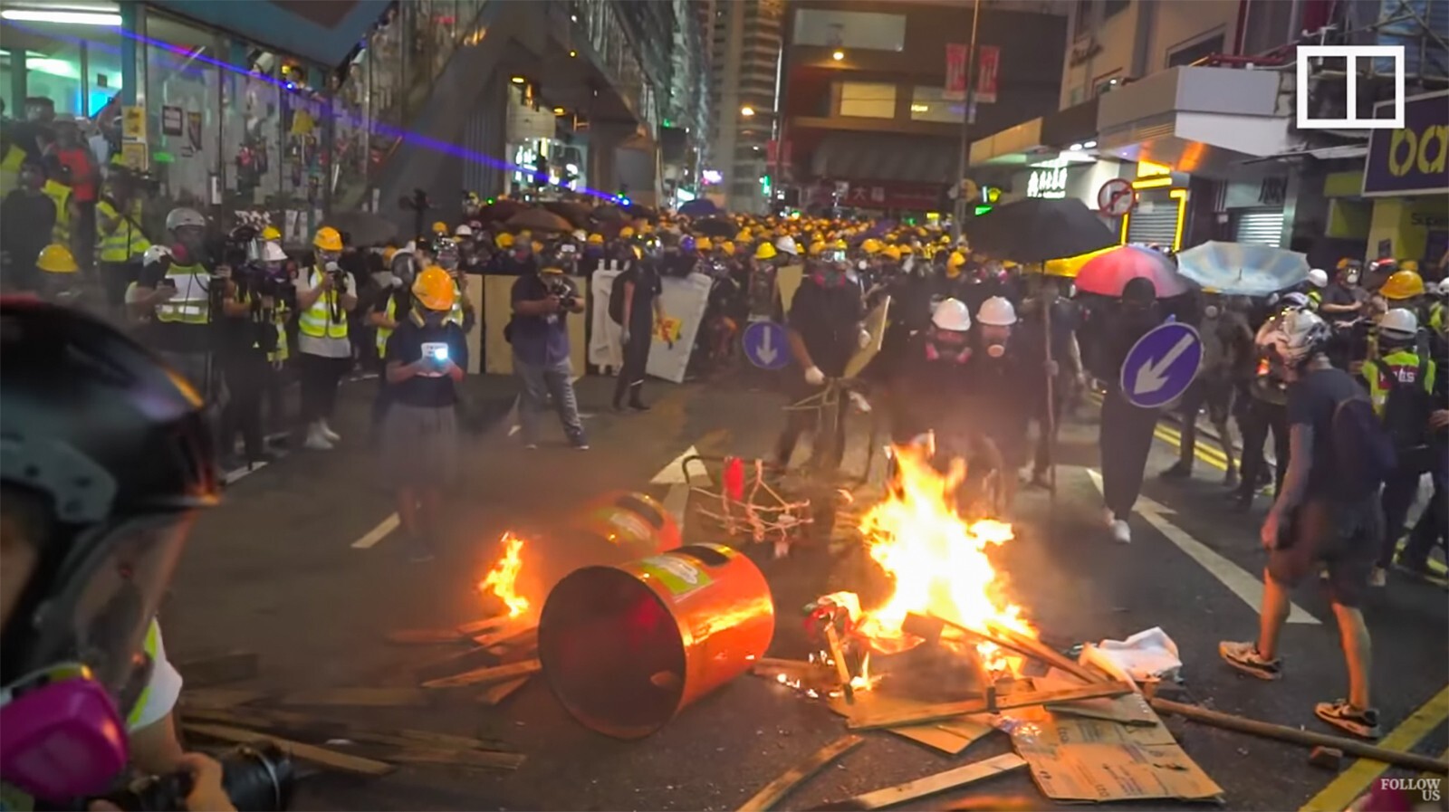 A screengrab from Mantai Chow’s gold-winning short film on Hong Kong protesters. Photo: SCMP