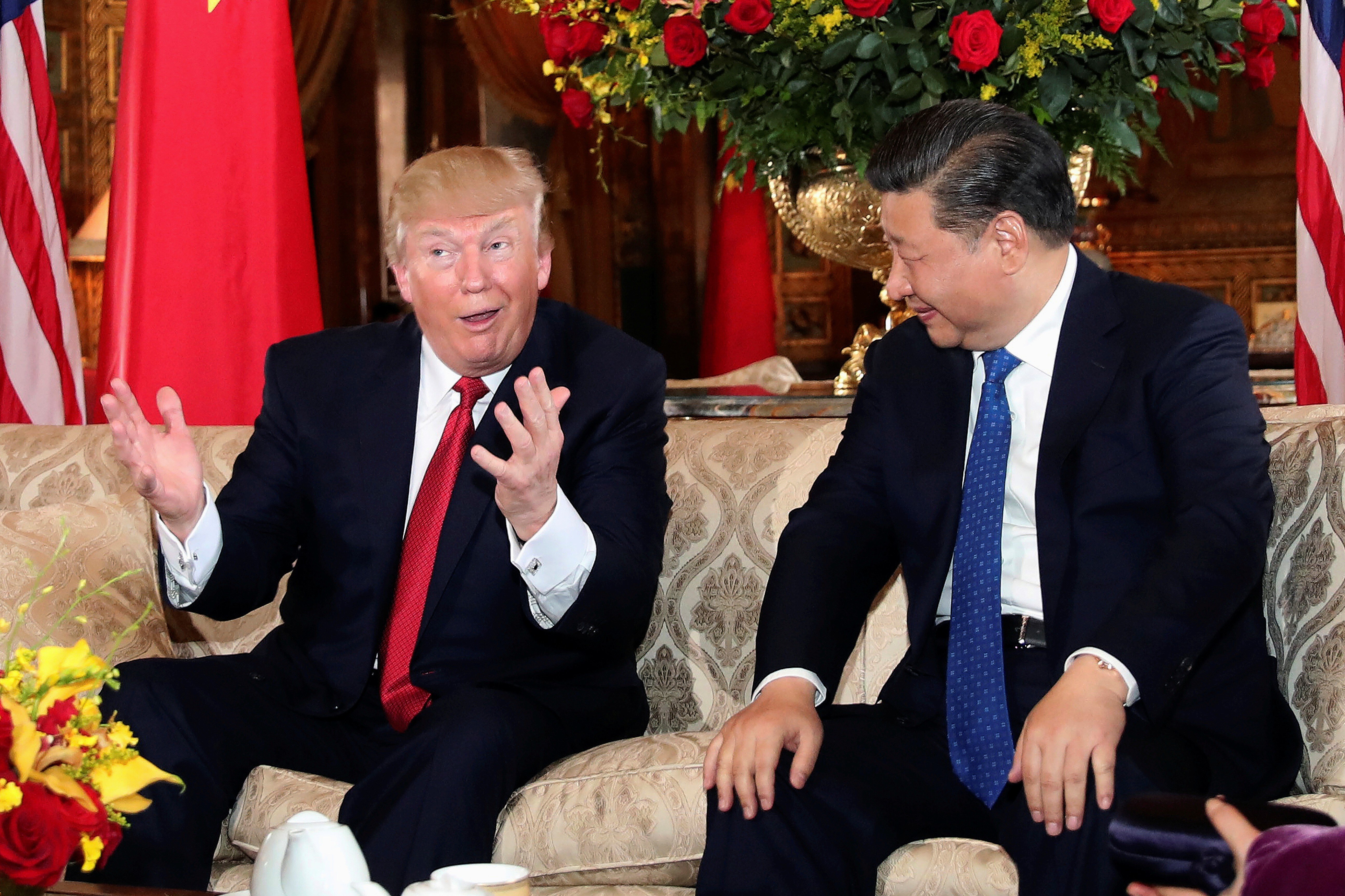 US President Donald Trump and President Xi Jinping of China at Mar-a-Lago estate in Palm Beach, Florida, in 2017. Under Xi, China has narrowed its power gap with the United States. Photo: Reuters