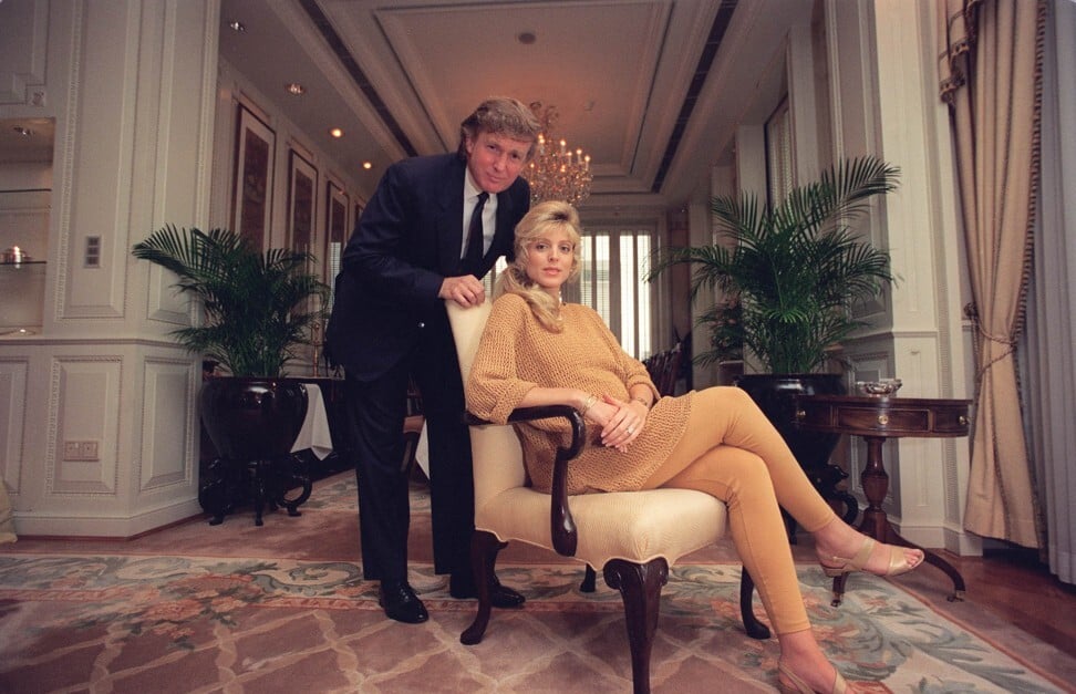 Donald Trump at Hong Kong’s Peninsula hotel with Marla Maples in 1993. Photo: SCMP