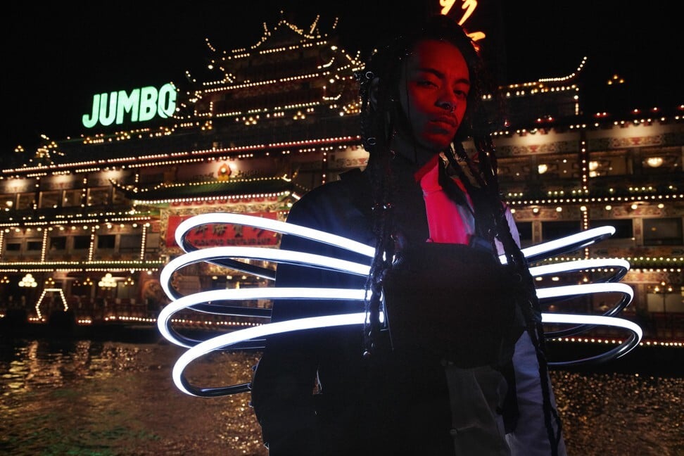 A look by Hong Kong designer Felix Tai at Heart of Cyberpunk. Photo: Design District Hong Kong