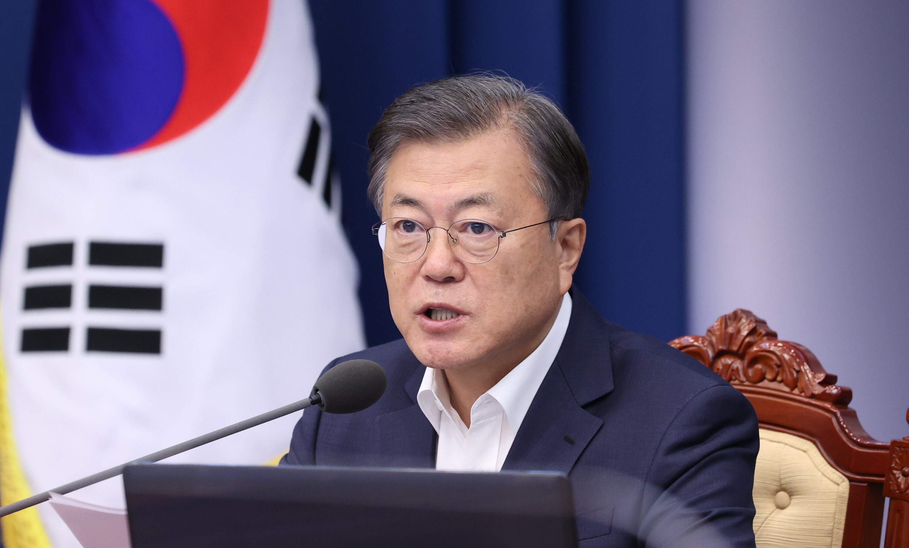 President Moon Jae-in has set an objective of elevating relations with Asean on par with South Korea’s four major partners – the United States, China, Russia and Japan. Photo: DPA