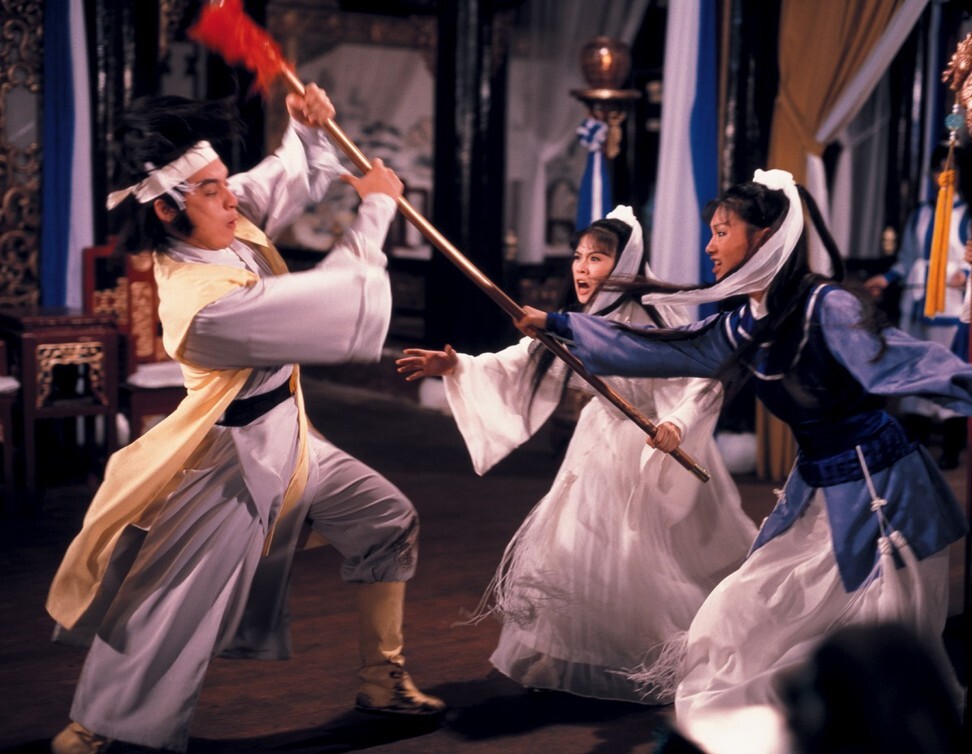 Alexander Fu Sing (left) starring alongside Lily Li and Kara Wai in The Eight Diagram Pole Fighter – a film he was not able to complete due to his untimely death. Photo: Shaw Brothers Studio