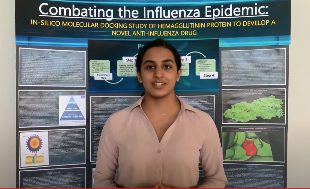 Anika Chebrolu was inspired by learning about the 1918 flu pandemic. Photo: YouTube