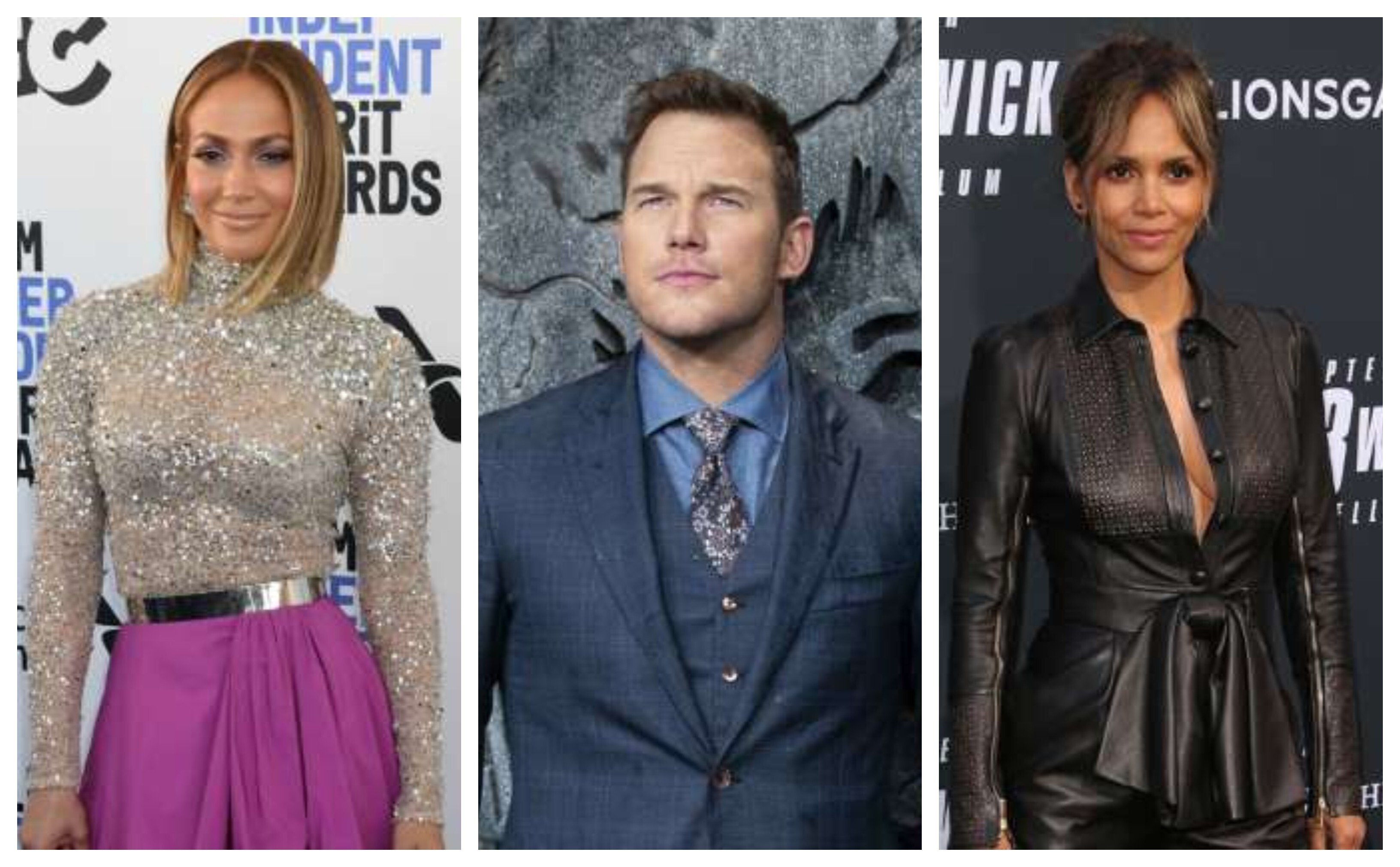 Celebrities who once had it so bad they were homeless. From L-R: Jennifer Lopez, Chris Pratt and Halle Berry. Photo: Bang ShowBiz