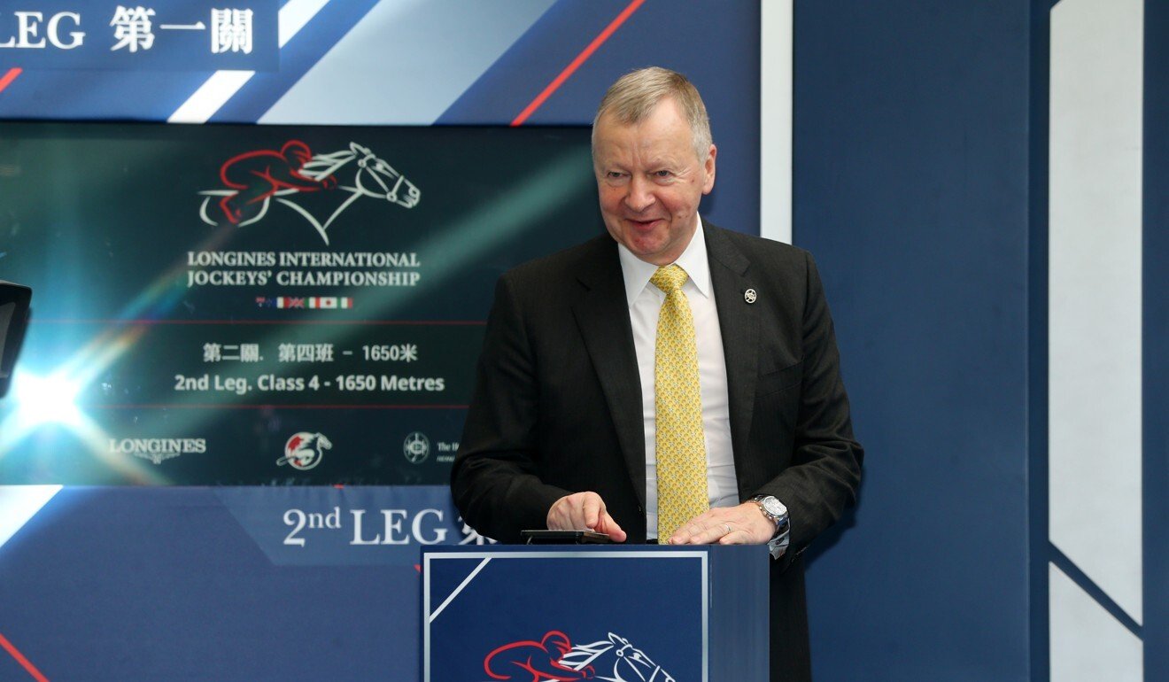 Jockey Club chief Executive Winfried Engelbrecht-Bresges draws horses during the 2019 IJC.