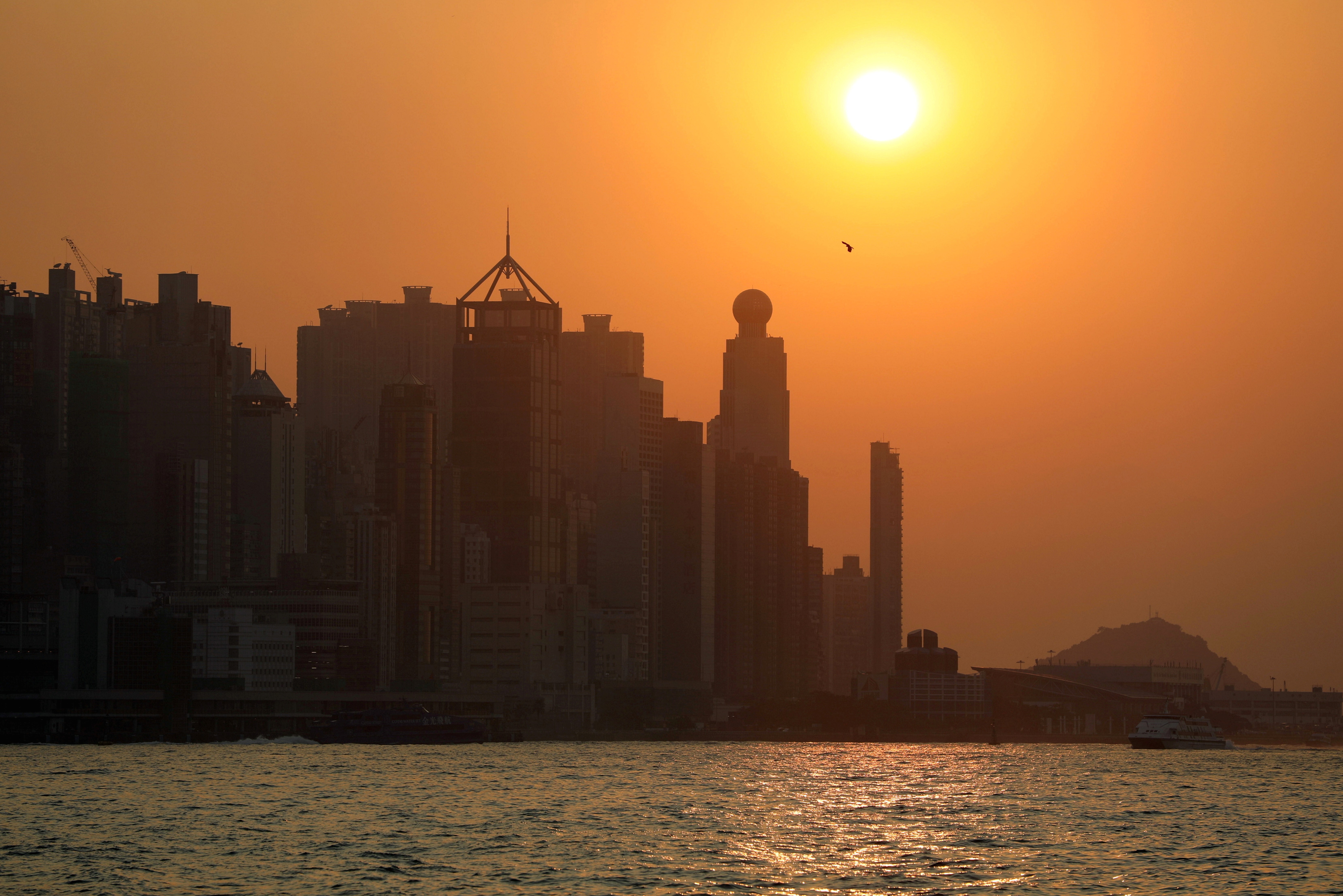 The Hong Kong skyline is seen at sunset in October last year. As a global financial centre, Hong Kong’s banking sector assets and liabilities extend far beyond the local economy. Photo: Reuters