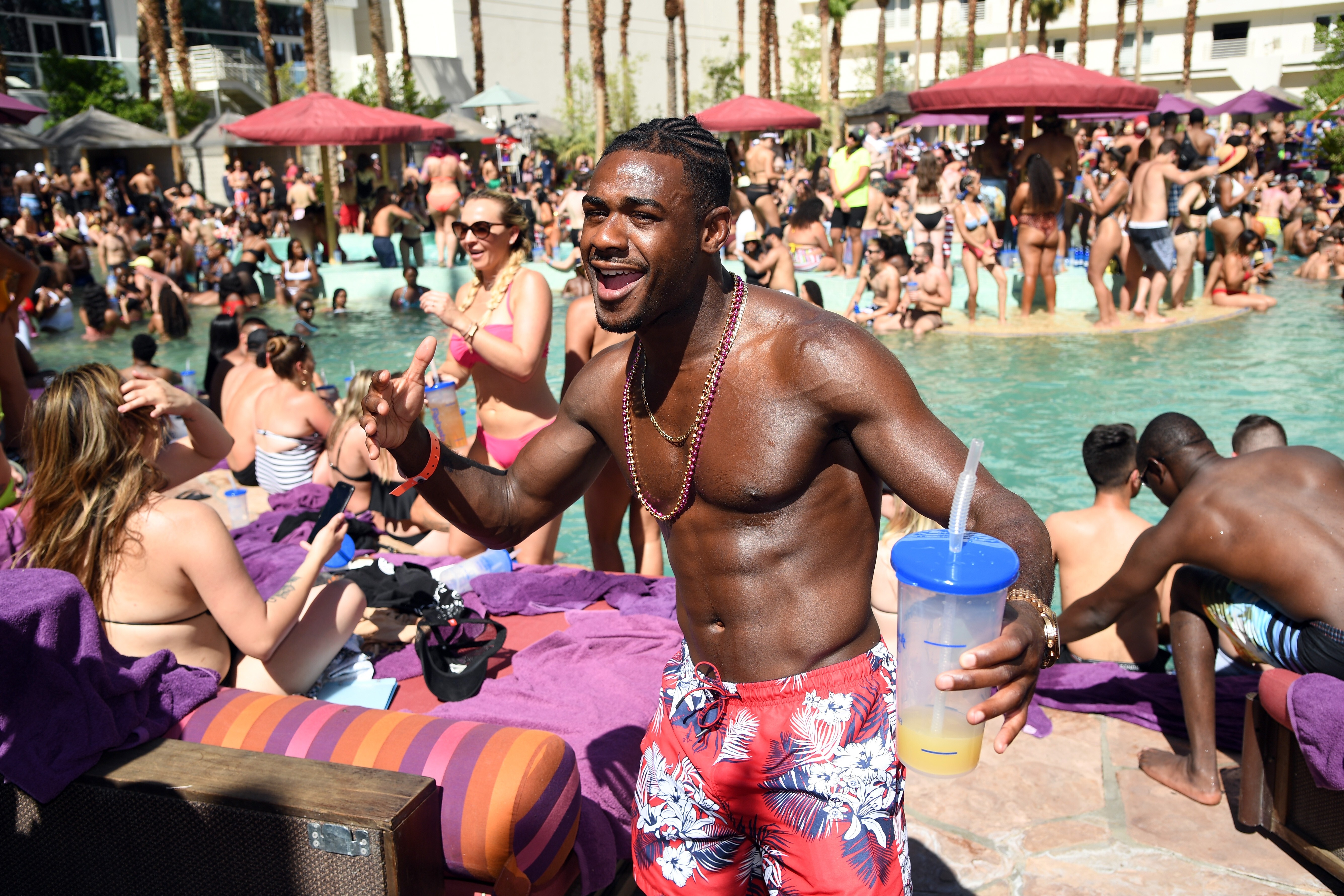 Bantamweight fighter Aljamain Sterling attends a UFC Pool Party at the Hard Rock Hotel & Casino in Las Vegas, Nevada in 2018. Photo: Al Powers/Zuffa LLC via Getty Images