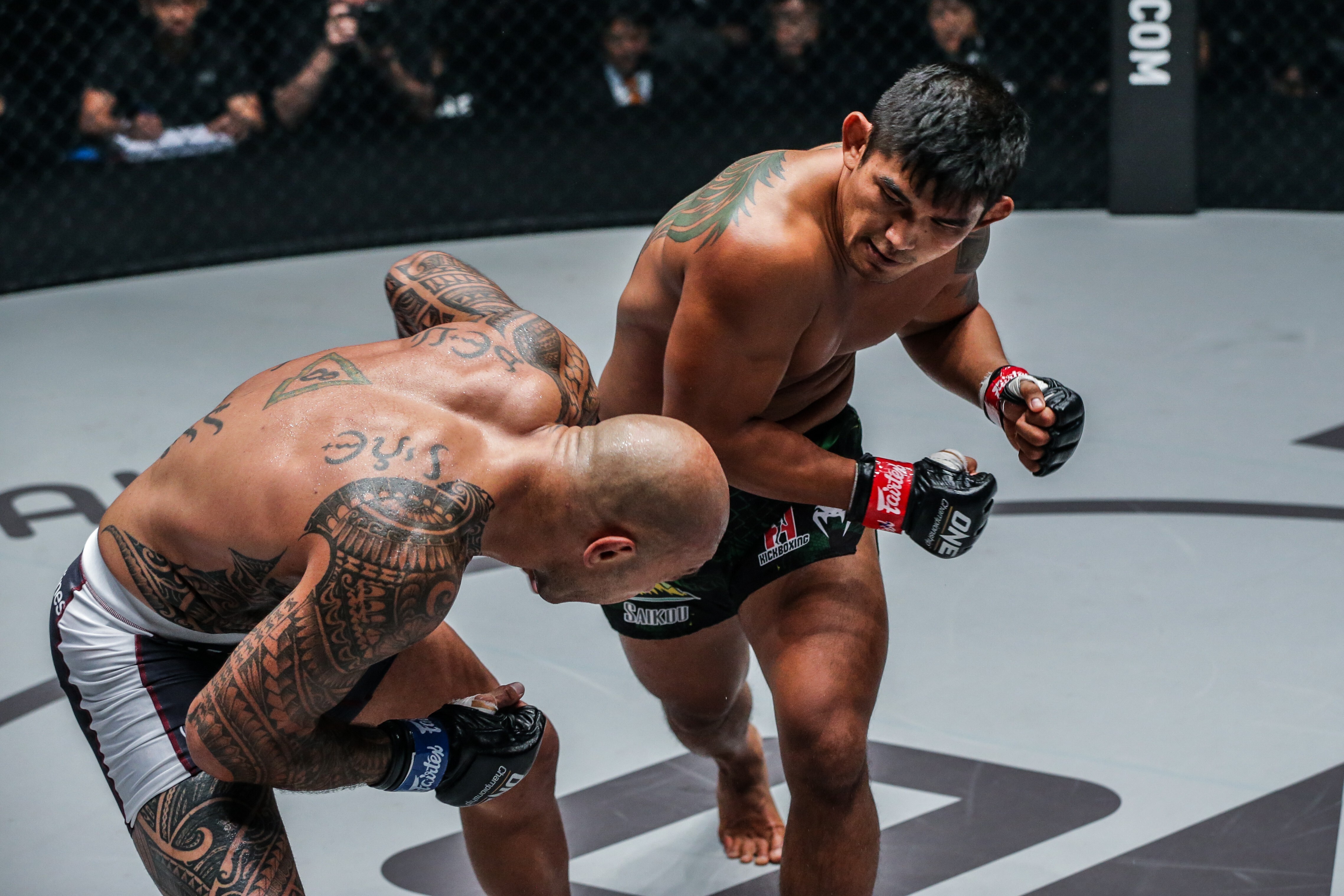 Aung La N Sang lands a punch on Brandon Vera at ONE: Century in Tokyo. Photo: ONE Championship