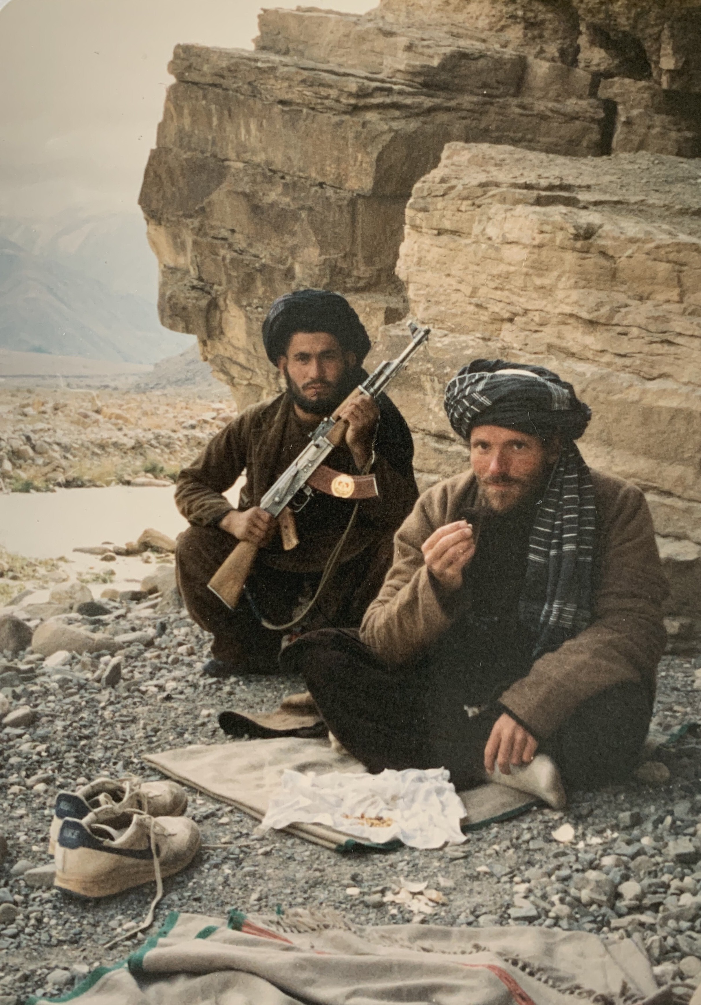 Writer, linguist, lecturer and passionate traveller Bruce Wannell (right) in Afghanistan. Photo: Bruce Wannell