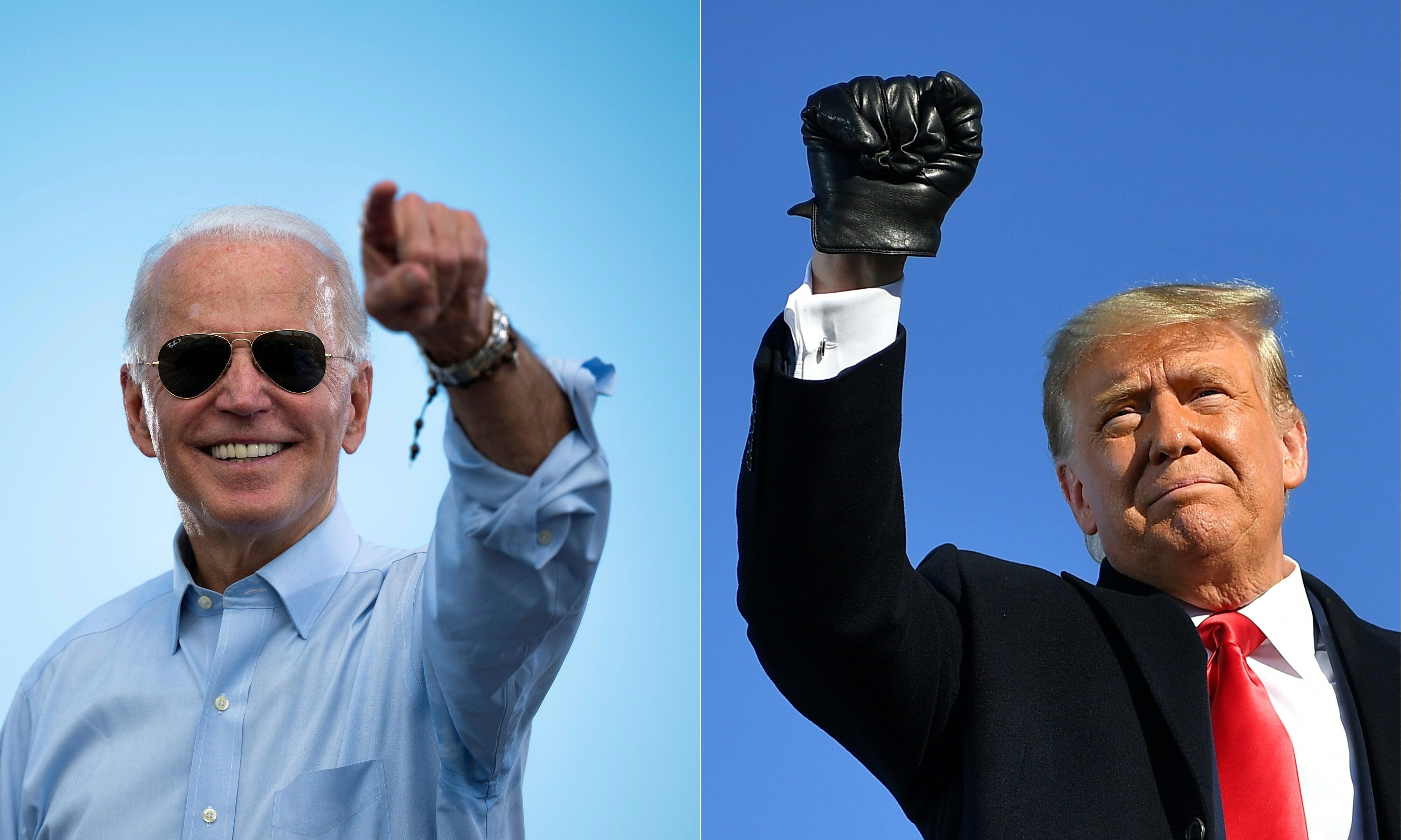 Joe Biden is ahead in the polls but Donald Trump has won from behind before. Photo: AFP