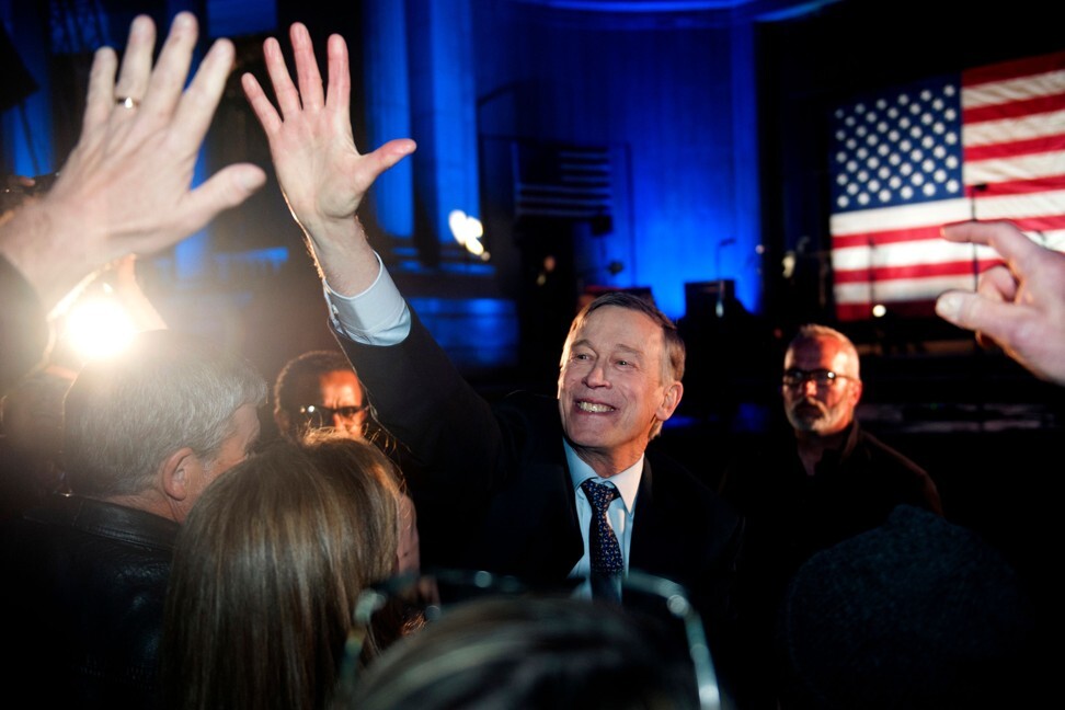 Democratic candidate John Hickenlooper easily defeated Republican incumbent Cory Gardner. Photo: AFP