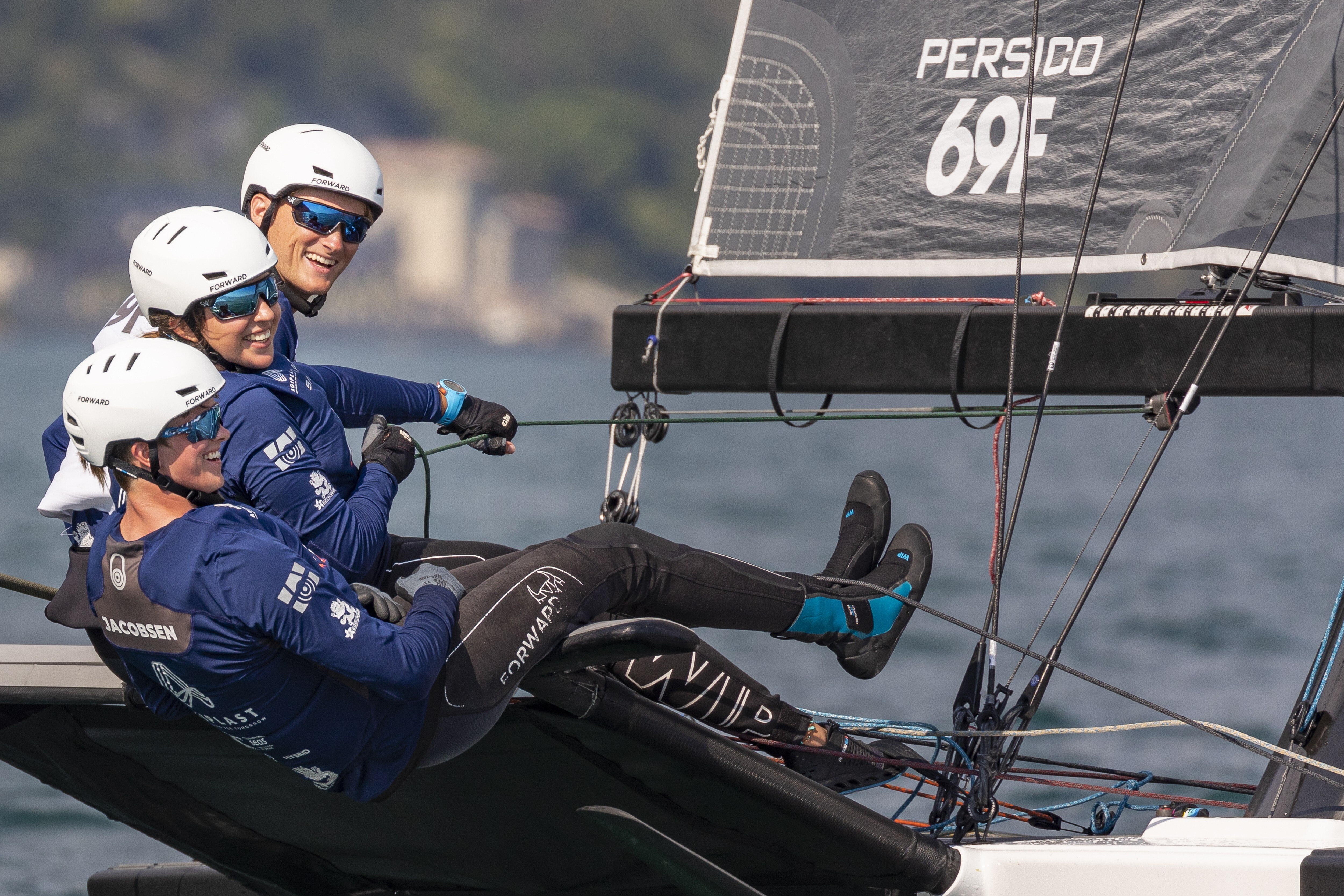 RHKYC Team Agiplast were preparing for the Youth America's Cup but now are focused on the Youth Foiling World Cup in Hong Kong. Photo: StudioBorlenghi/Stefano Gattini