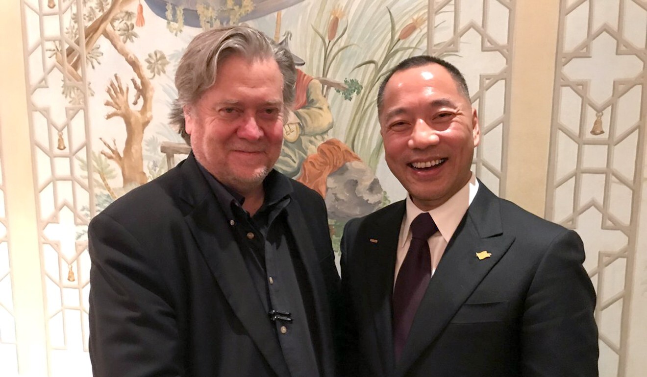 Guo Wengui has close ties to Steve Bannon, former adviser to President Donald Trump. Photo: Guo Wengui’s Twitter