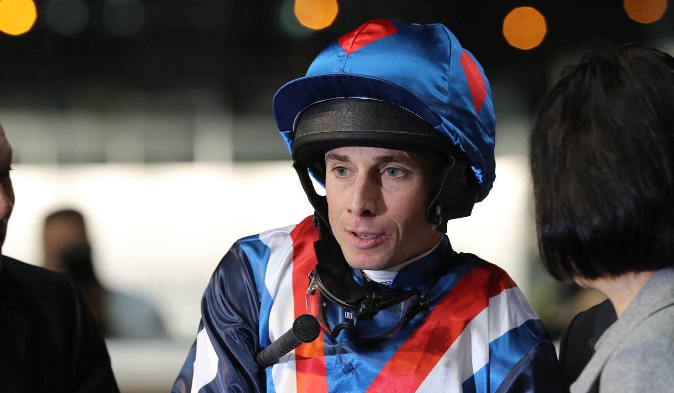 Ryan Moore after a winner at Happy Valley in 2019.