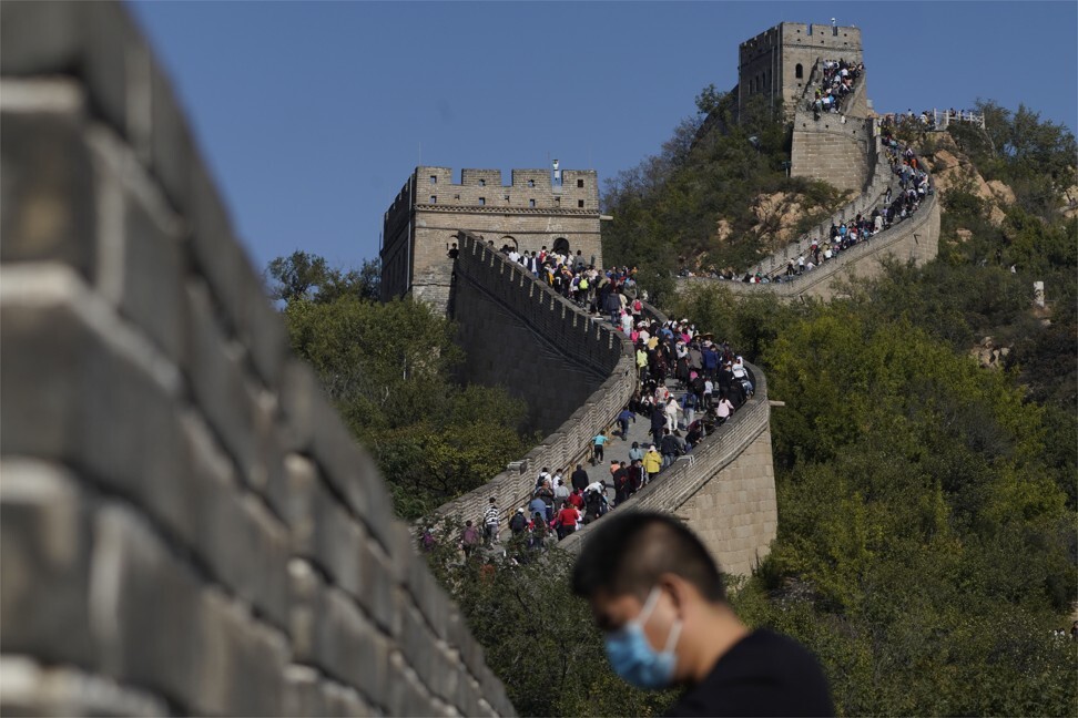 The Badaling section of the Great Wall, on October 6. Photo: AP