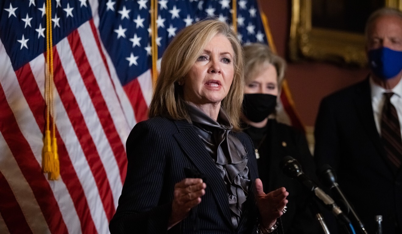 US Senator Marsha Blackburn, Republican of Tennessee, maintains an entire page on her website describing how she has been “taking on China since day one”, but her state’s commissioner of economic development hopes to expand business ties with Chinese firms. Photo: Washington Examiner via Bloomberg