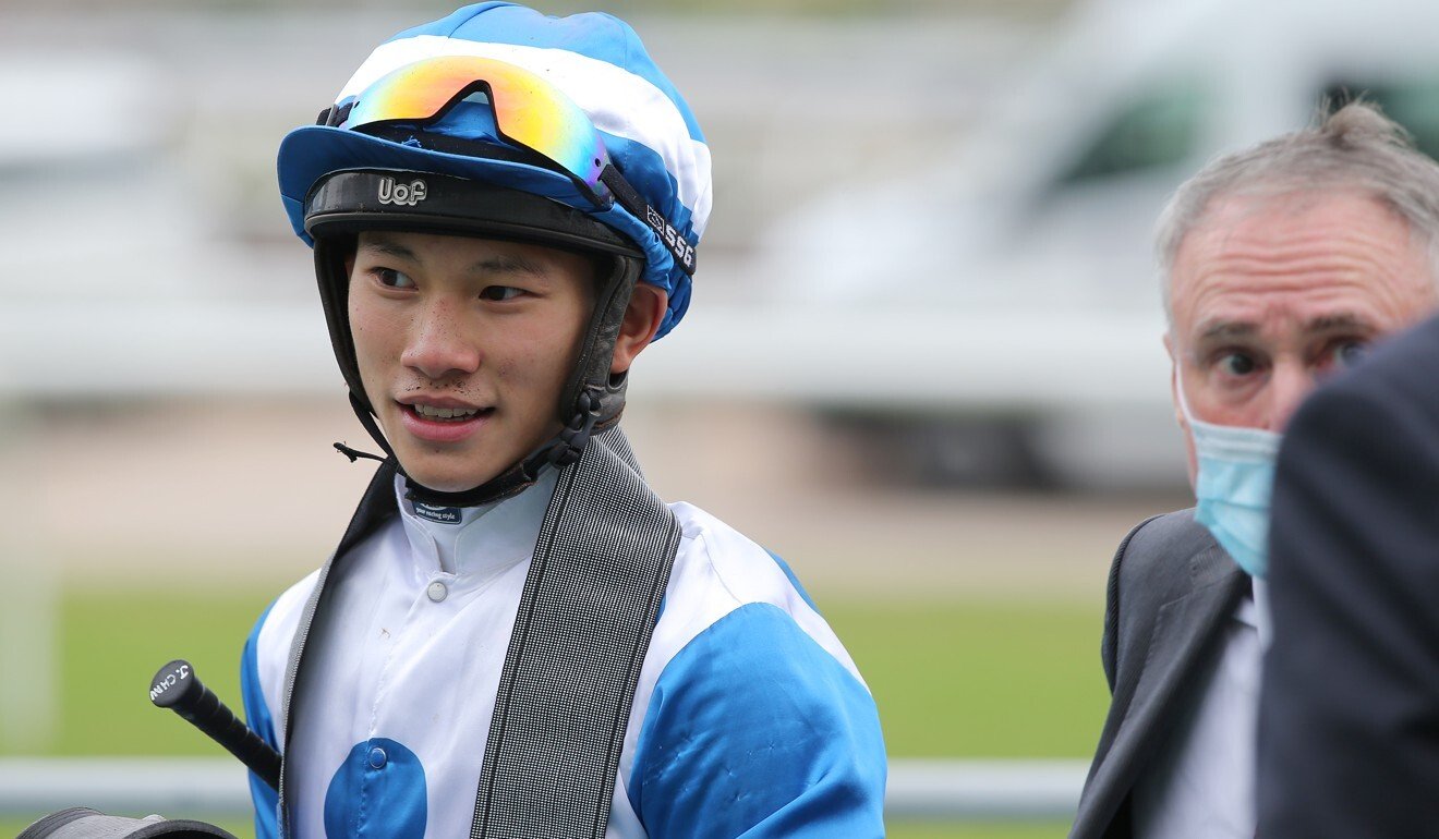 Jerry Chau with Paul O’Sullivan after Casimiro’s victory at Sha Tin on Saturday.