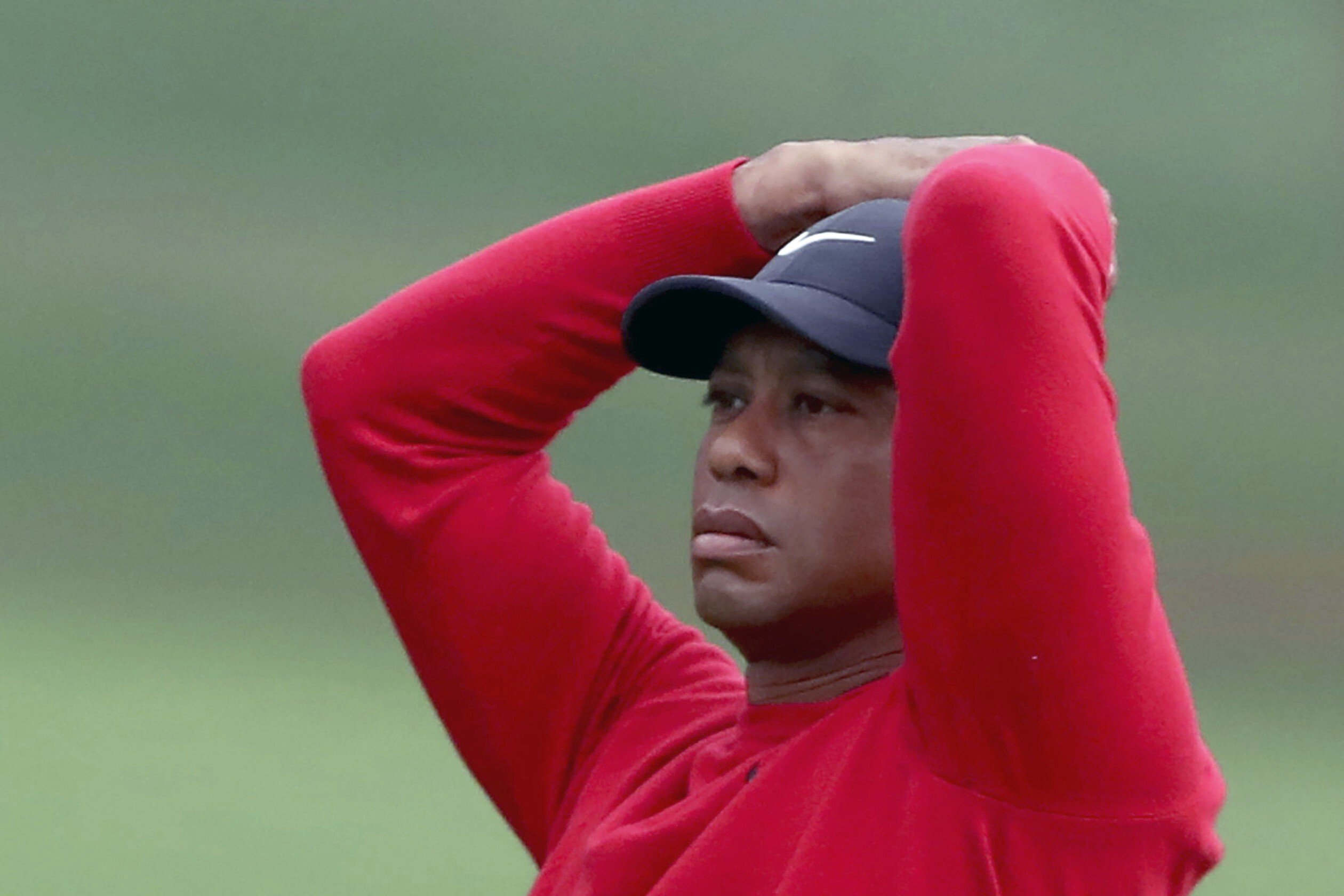 Tiger Woods endured a nightmare 12th hole making 10 shots on the par 3. Photo: AP