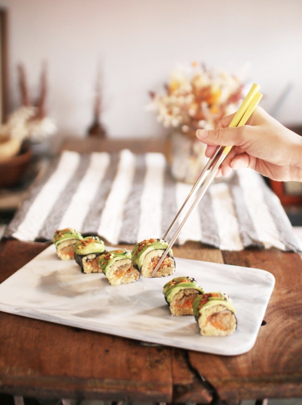 Kimchi avocado roll from Afterglow by Anglow in Singapore. Photo: courtesy of Afterglow by Anglow
