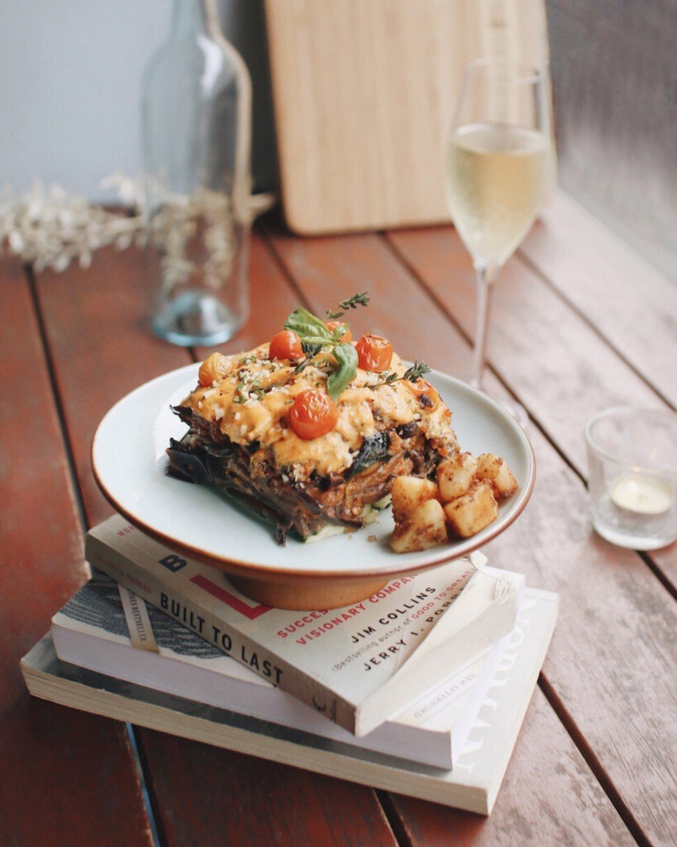 Vegan lasagne from Afterglow by Anglow in Singapore. Photo: courtesy of Afterglow by Anglow