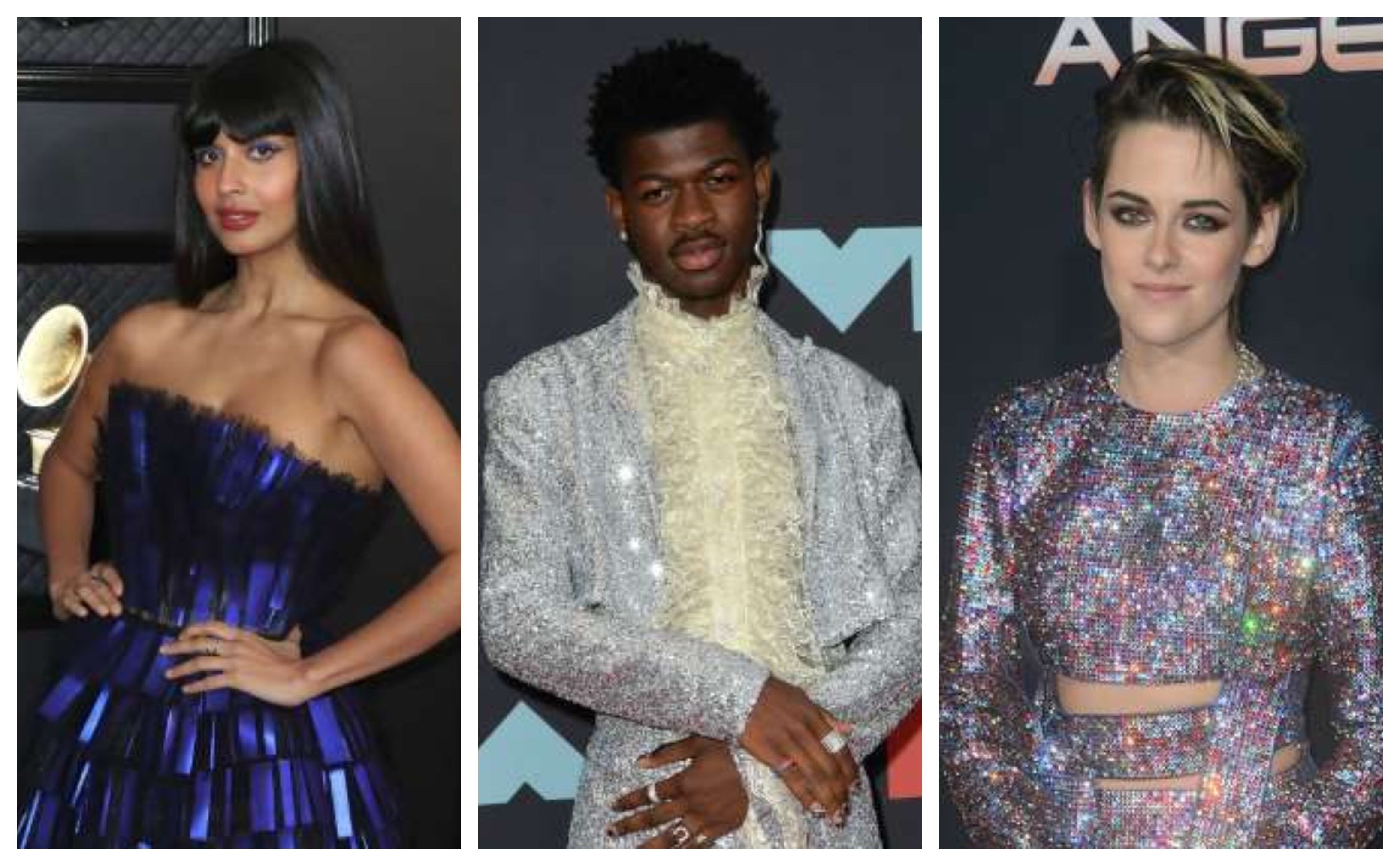 Jameela Jamil, Lil Nas X and Kristen Stewart have emotional coming out stories that have inspired people all over the world. Photos: Bang Showbiz