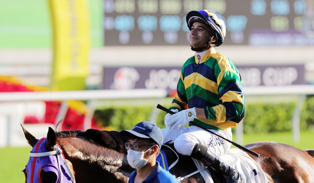 Joao Moreira returns aboard Furore after winning the Jockey Club Cup on Sunday.