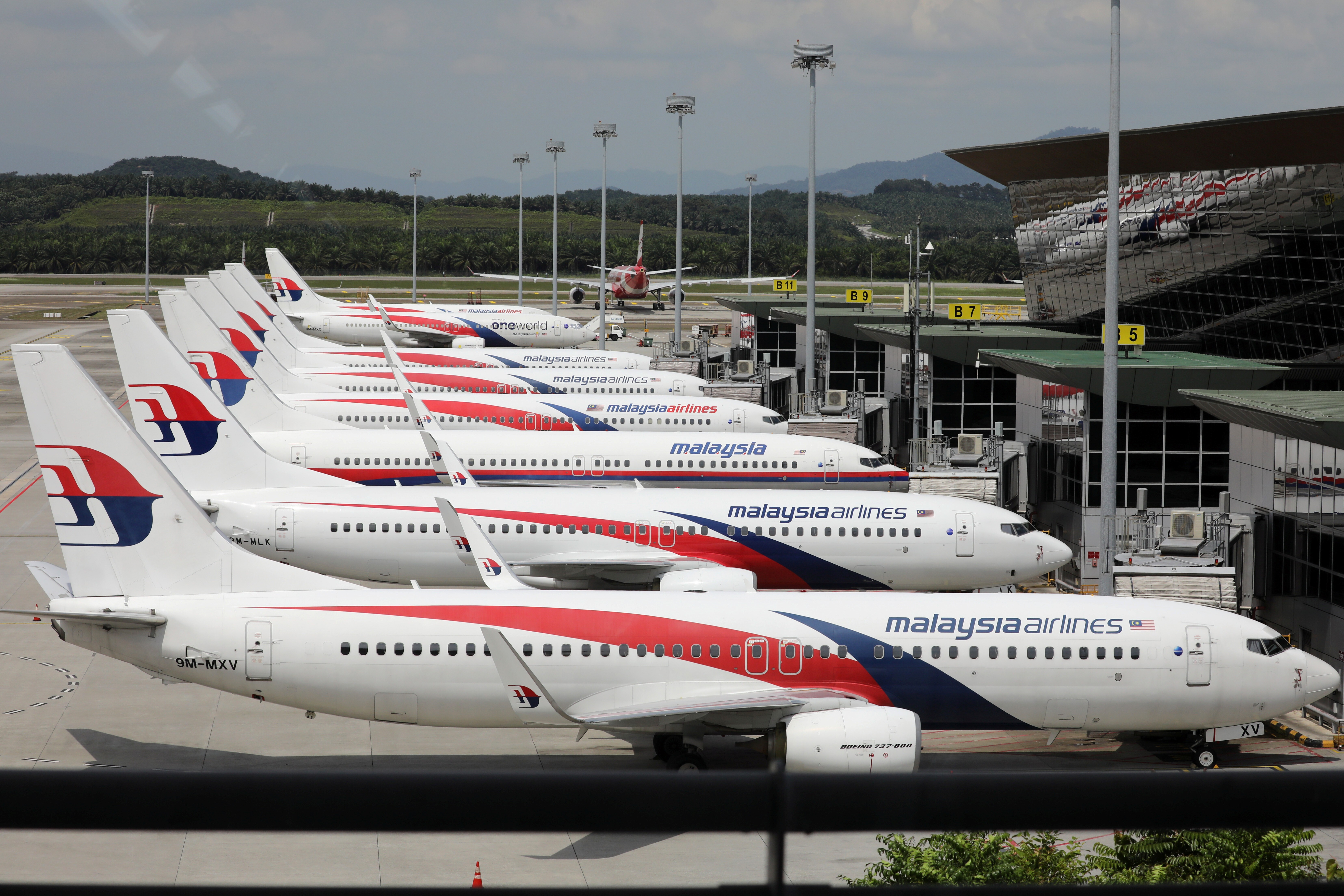 Grounded Malaysia Airlines planes are parked at the Kuala Lumpur International Airport amid the Covid-19 outbreak. Photo: Reuters