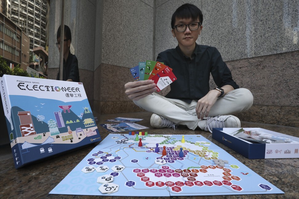 Princeton Wong Tze-fung says he was inspired by the atmosphere of the 2016 Legislative Council elections to design Electioneer. Photo: Jonathan Wong