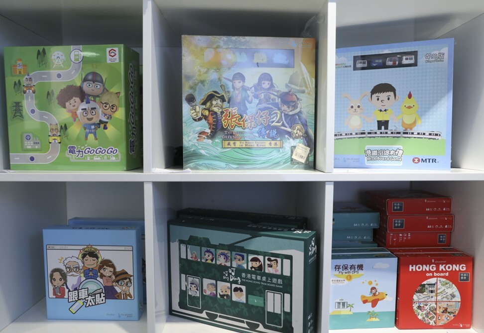Various board games designed by Thomas Wong. Photo: K.Y. Cheng