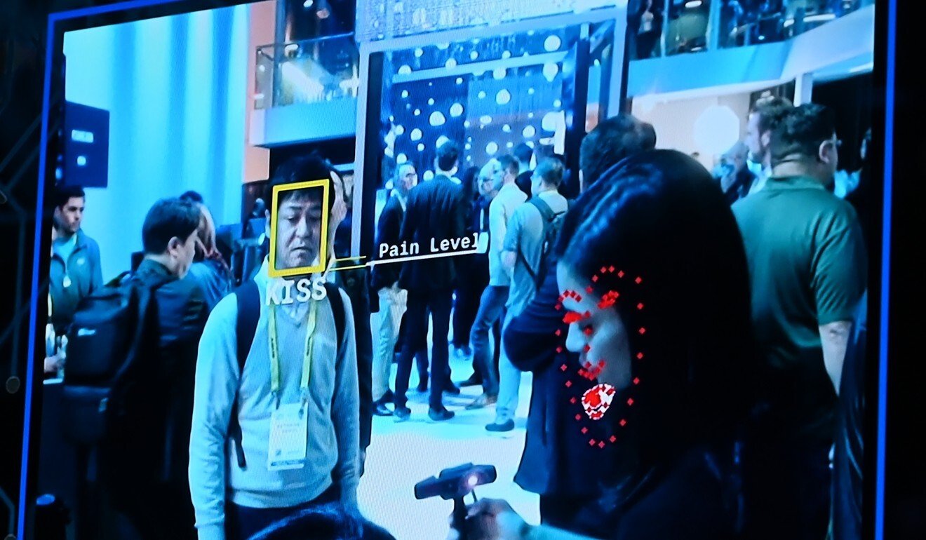 Facial recognition software is demonstrated at the Intel booth at the CES 2019 consumer electronics show in January 2019. Photo: AFP