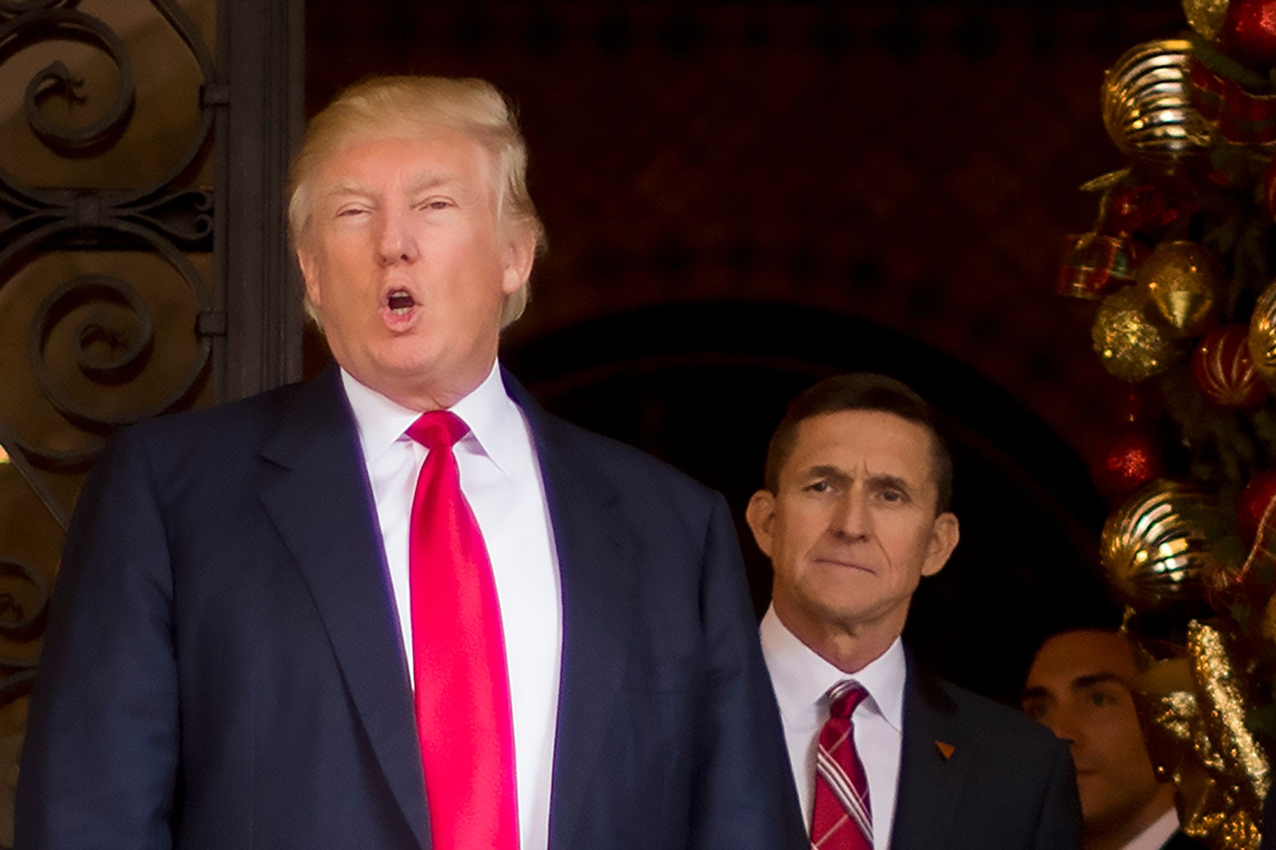 Donald Trump and Michael Flynn in 2016. File photo: AFP