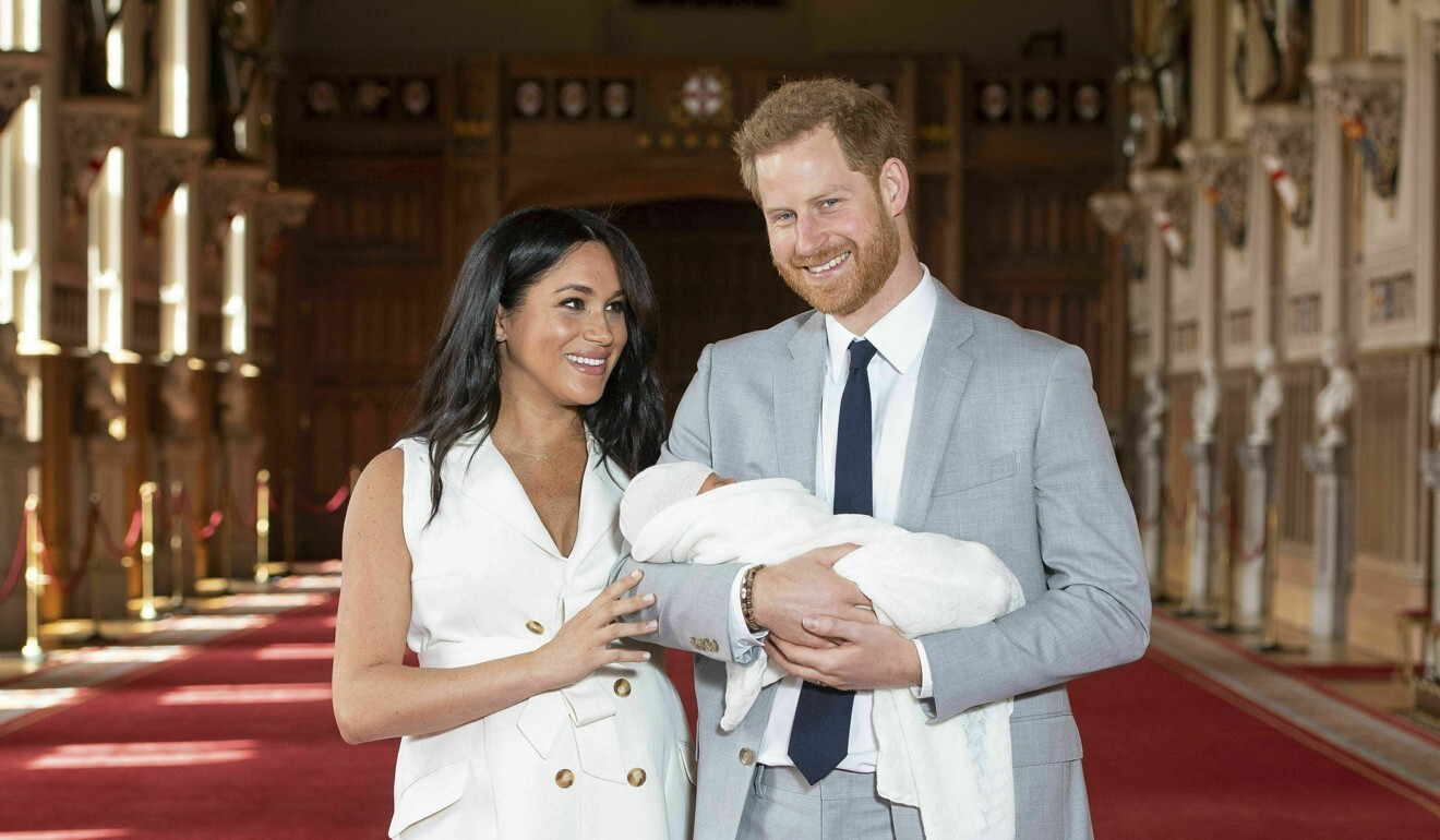 Meghan, Duchess of Sussex, with Britain’s Prince Harry and their son, Archie. Photo: AP