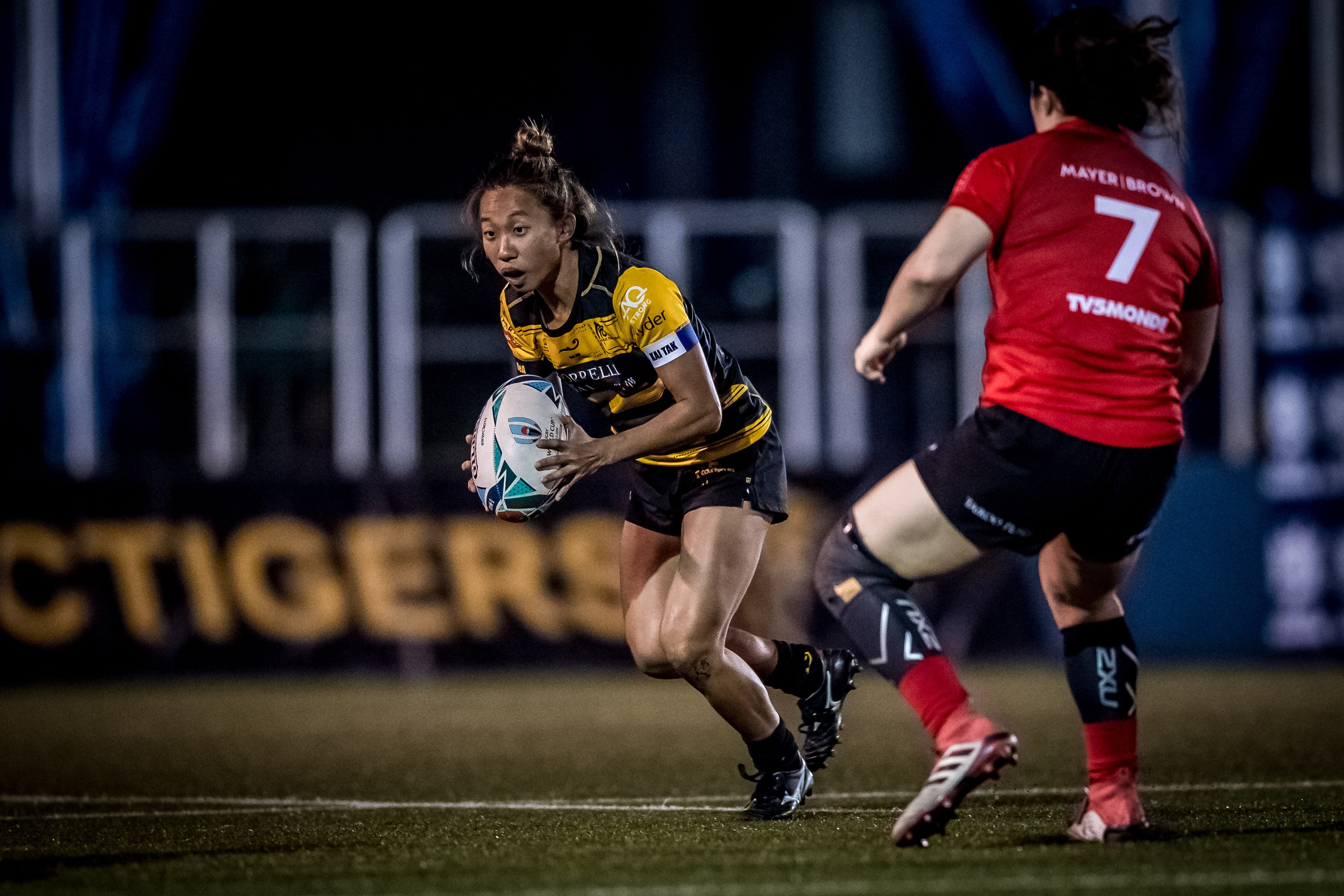 Hong Kong women’s mainstay and USRC Tigers Ladies’ new starChong Ka-yan playing for USRC Tigers Ladies in a domestic league game against Valley Black Ladies last month. Photo: Ike Images