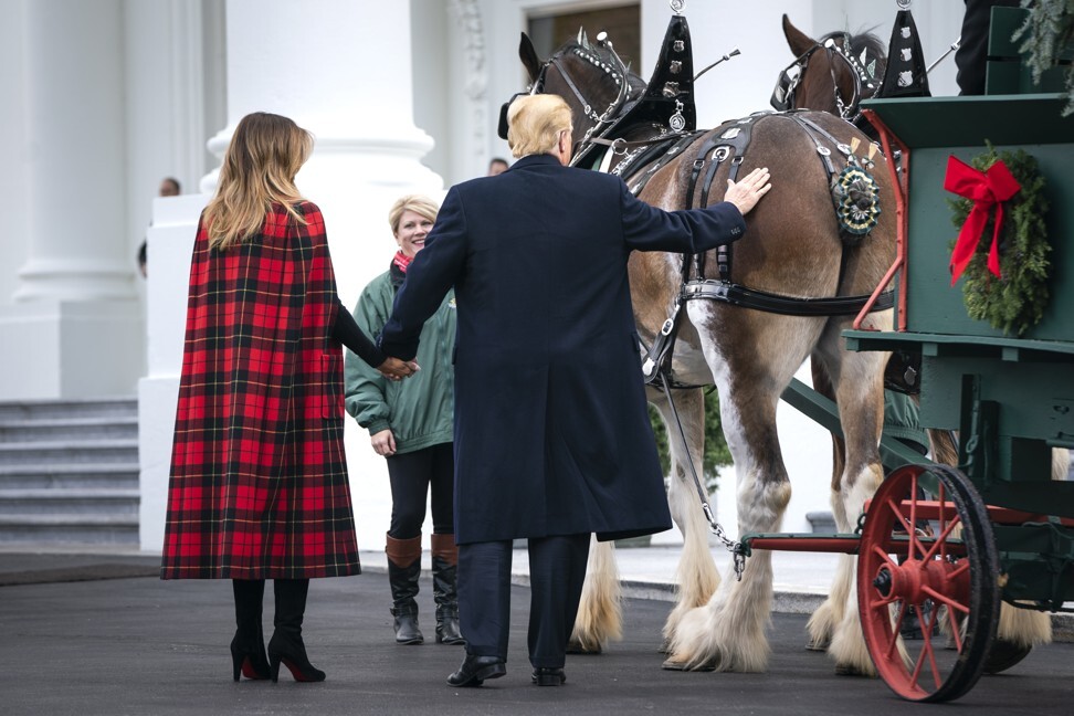 Melania Trump Presents the White House Christmas Decorations in Dior