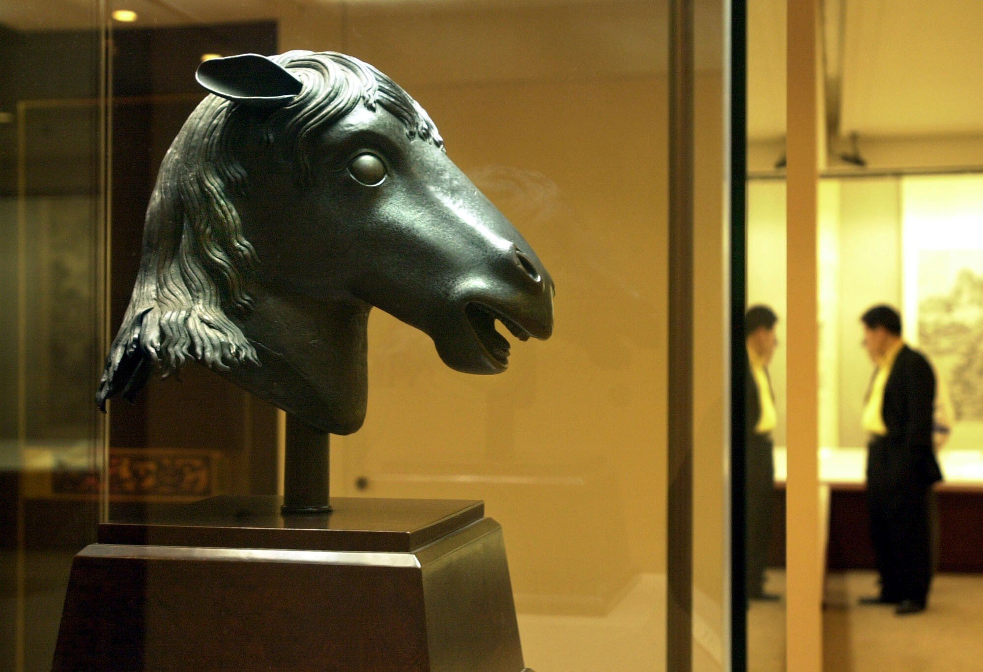 The bronze horse head, dated circa 1750, is from a series of 12 zodiac animal sculptures that once adorned a fountain at Beijing’s Old Summer Palace. Photo: AP