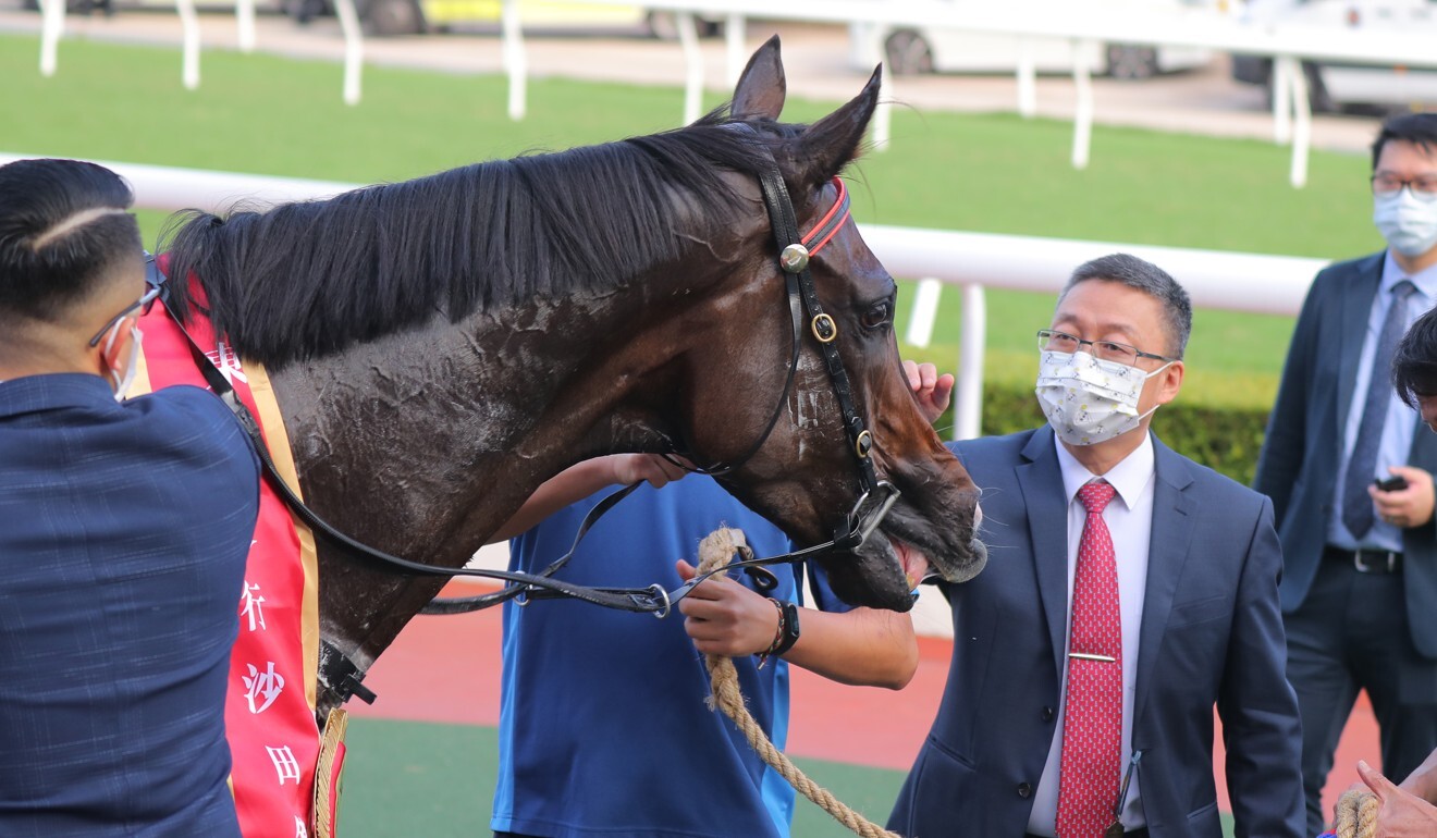 Francis Lui gives Golden Sixty a pat.