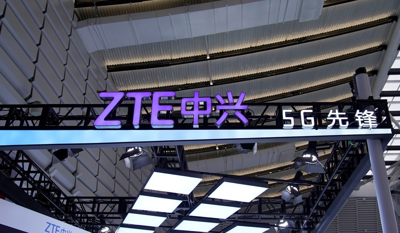 A logo of ZTE is seen during a conference in Wuzhen, Zhejiang province, China last month. Photo: Reuters